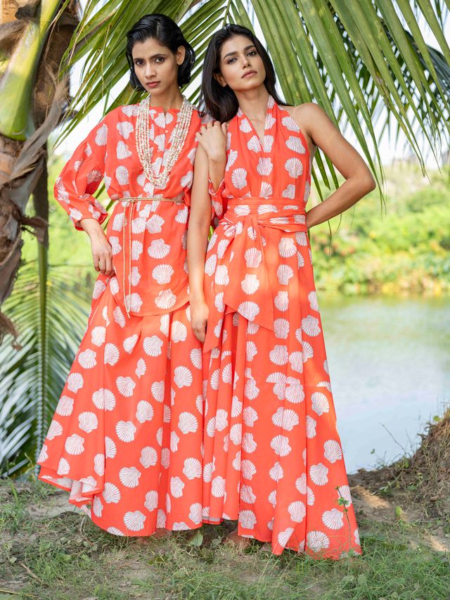 Sassafras Blouse in Red Shells - Image 7