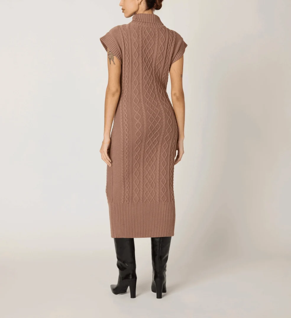 Shana Midi Dress in Woodrose - Image 3