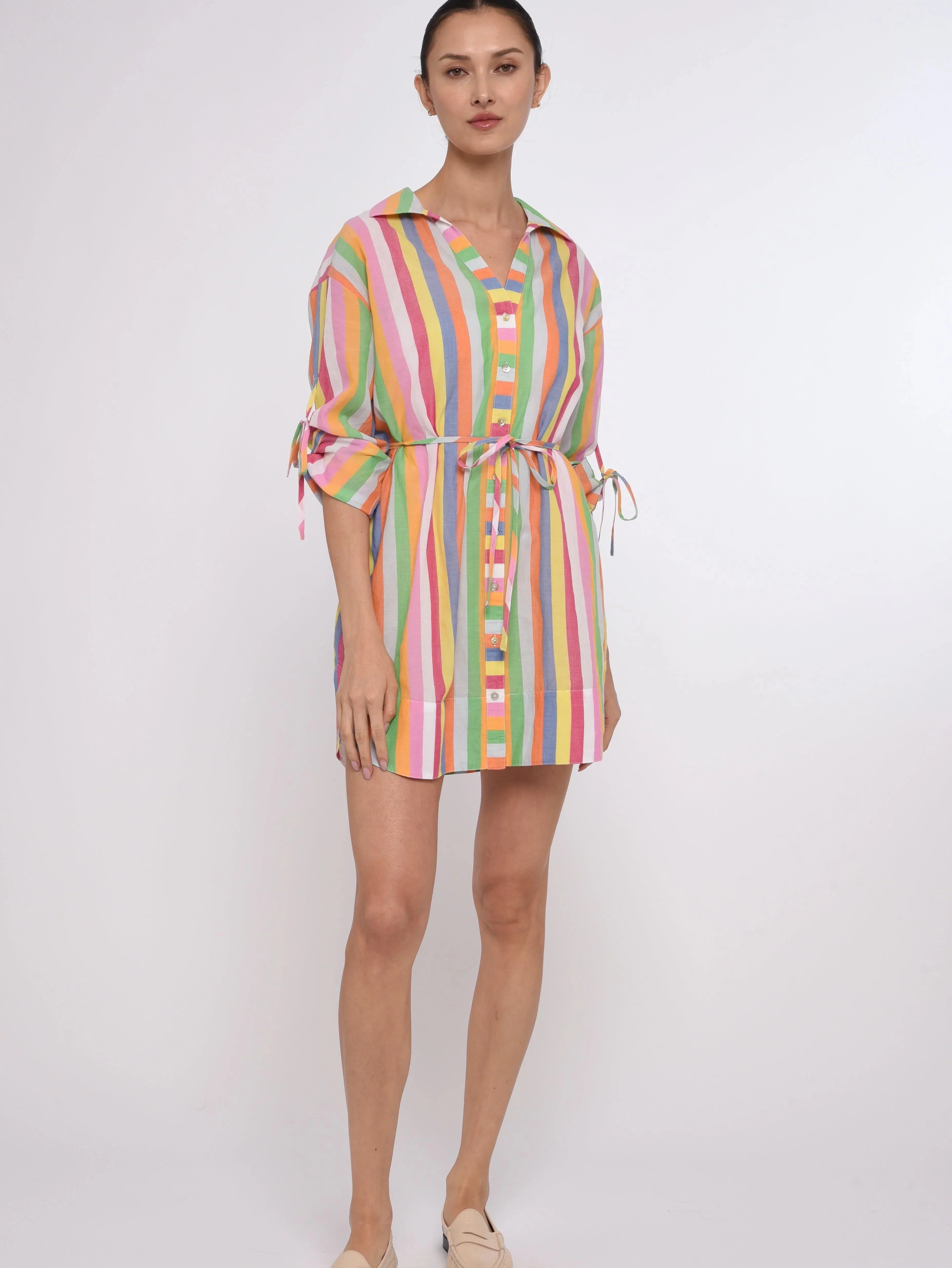 Shannon Mini Dress in Surya Stripe