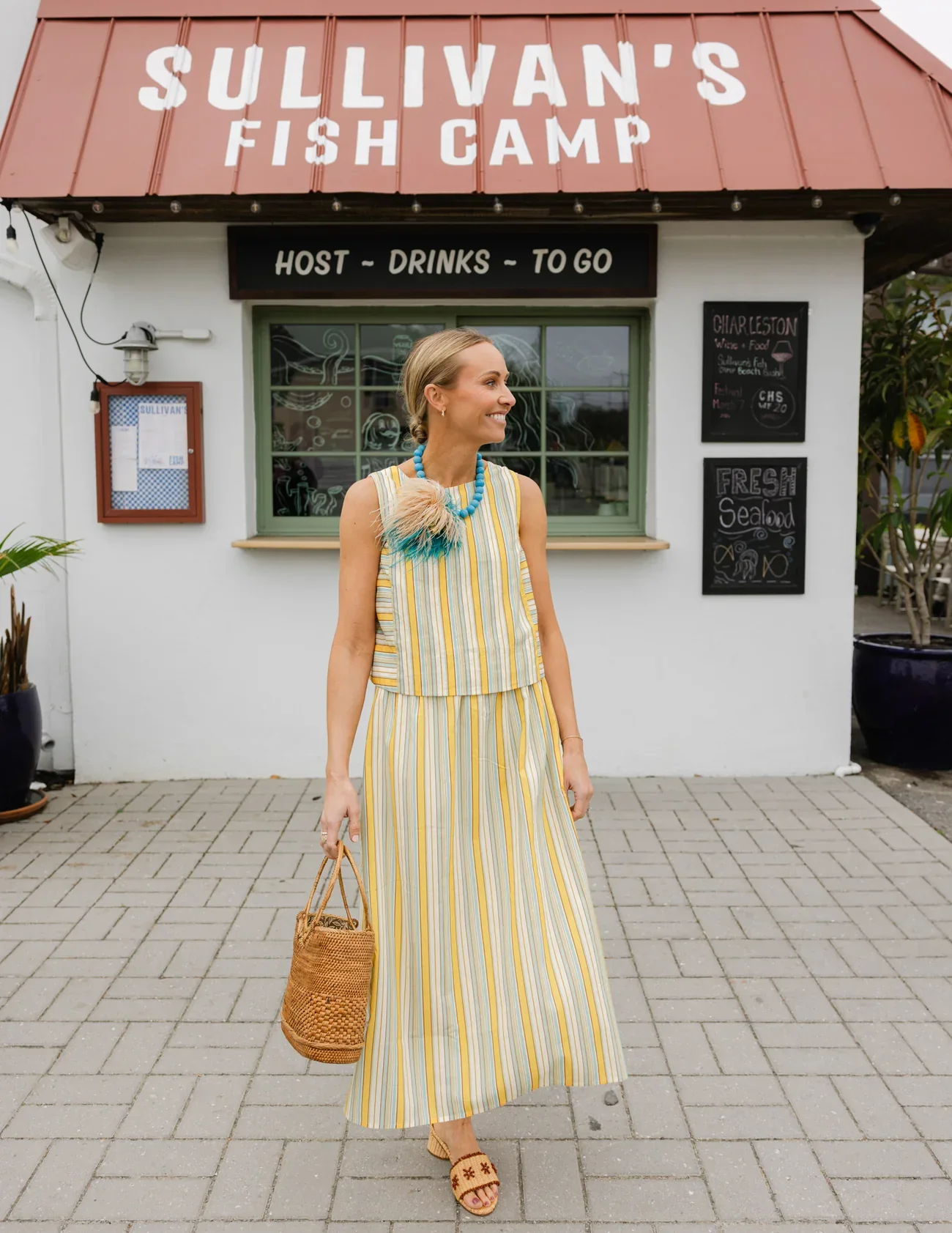 Shelley Skirt in Charleston Sunset Stripe - Image 3