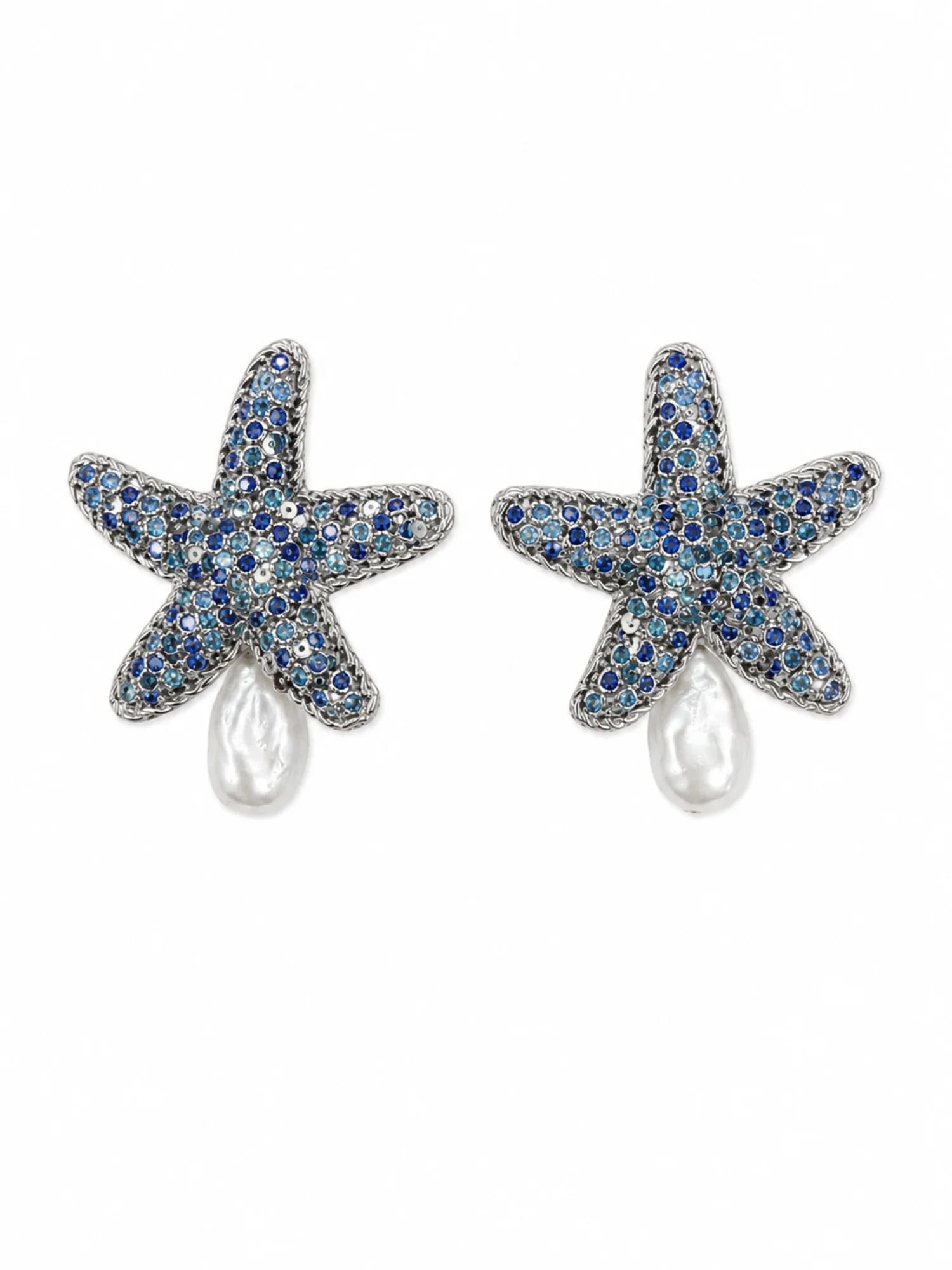 Starfish Pop and Pearl Earrings