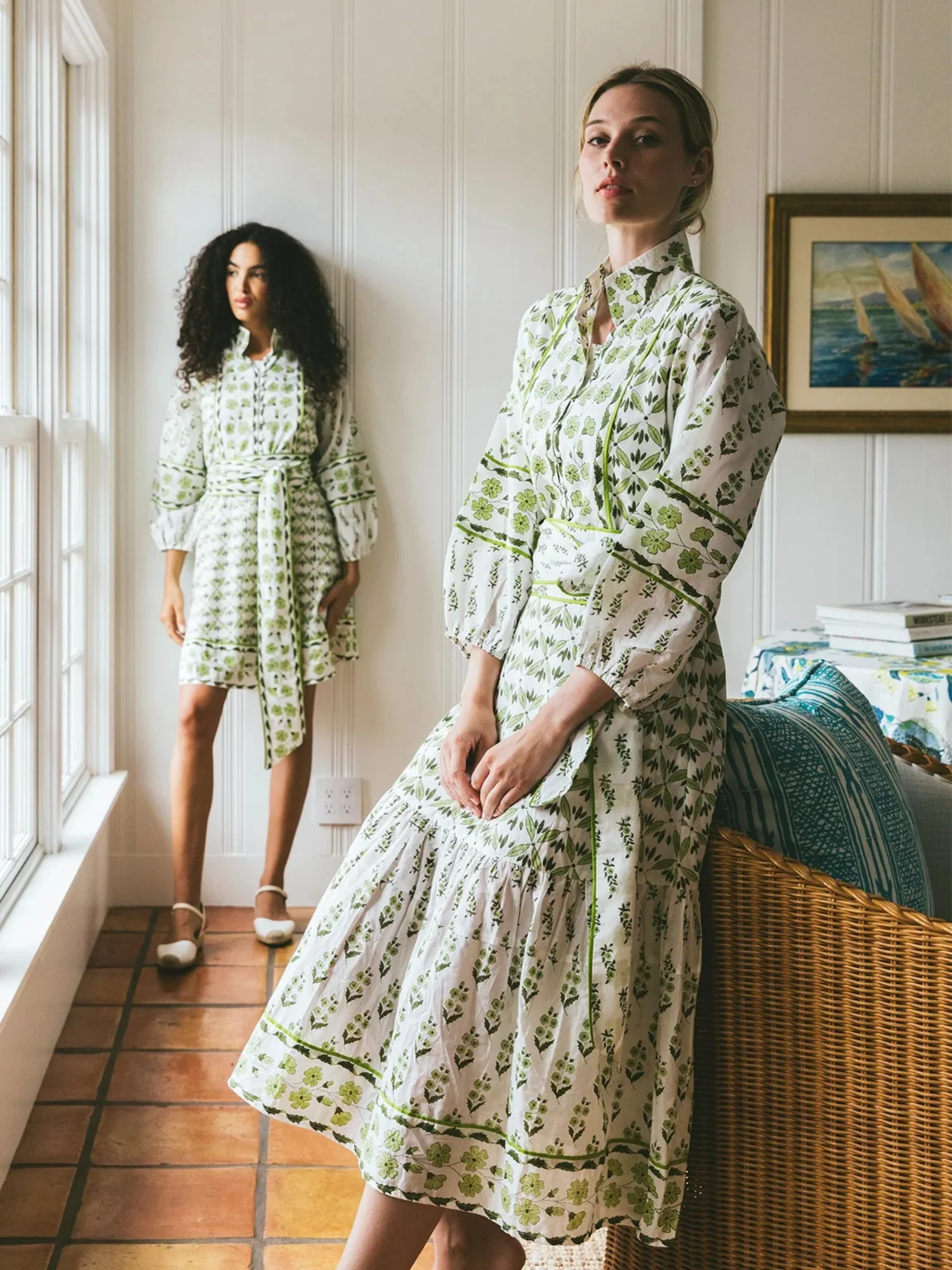 SUE SARTOR Flounce | Chartreuse/Sage Provence - Image 4
