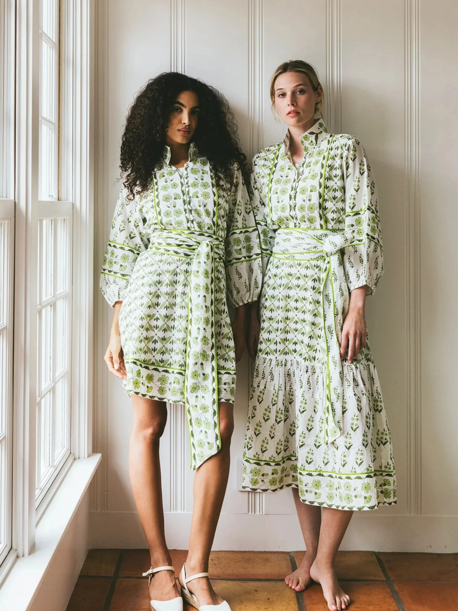 SUE SARTOR Flounce Shorty | Chartreuse/Sage Provence - Image 4