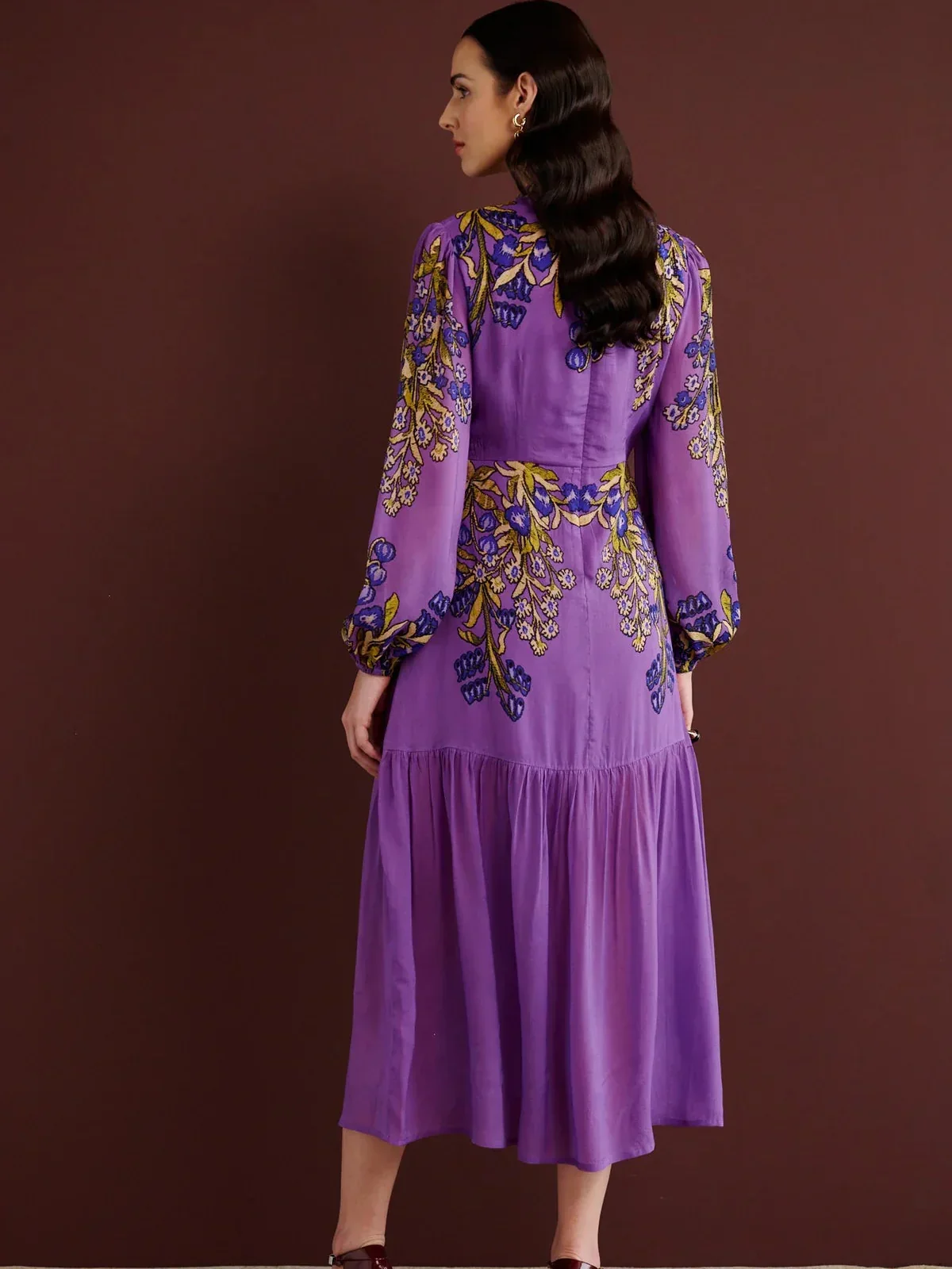 Sumnia Dress in Unicorn Tapestry Violet - Image 3