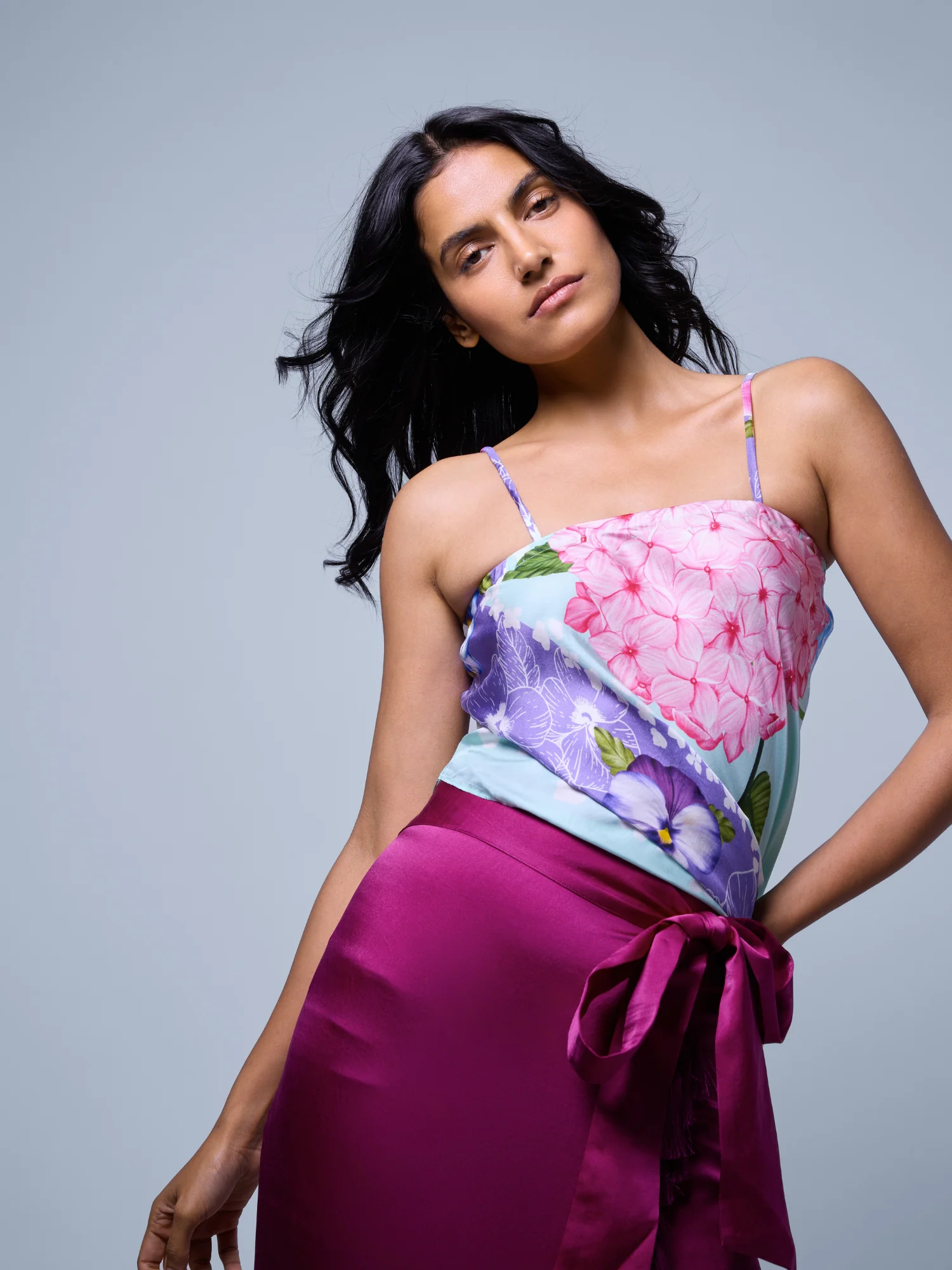 Tasseled Wrap Skirt in Amethyst - Image 2