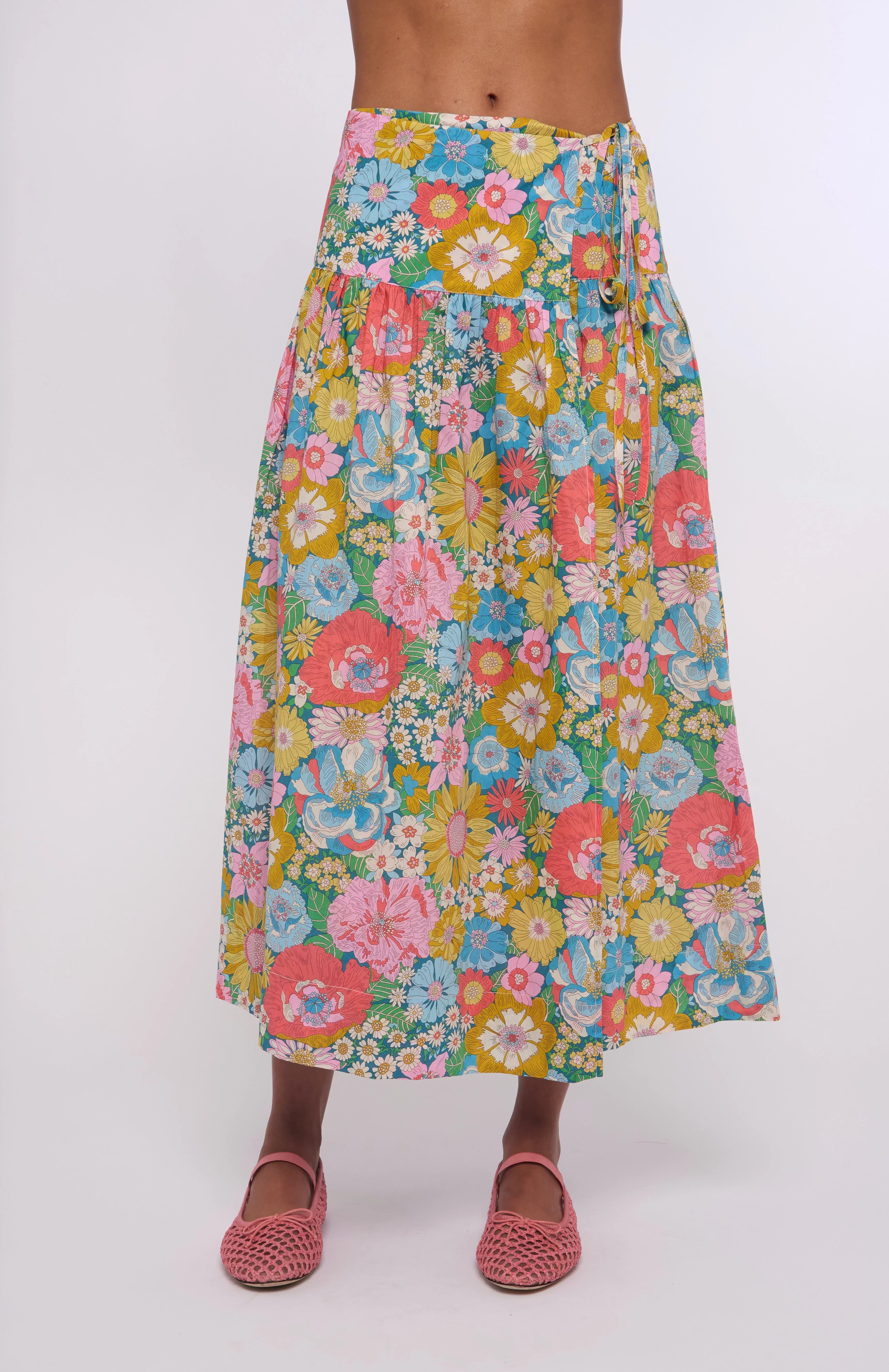 Taylor Wrap Skirt in Summers In The Sun 2 Liberty Print - Image 3