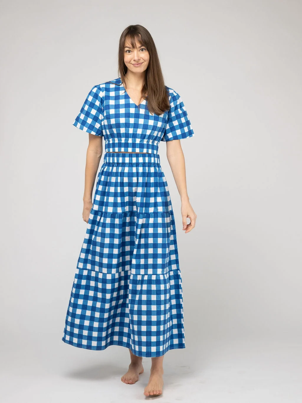 The Abby Skirt | Blue Check Block - Image 5