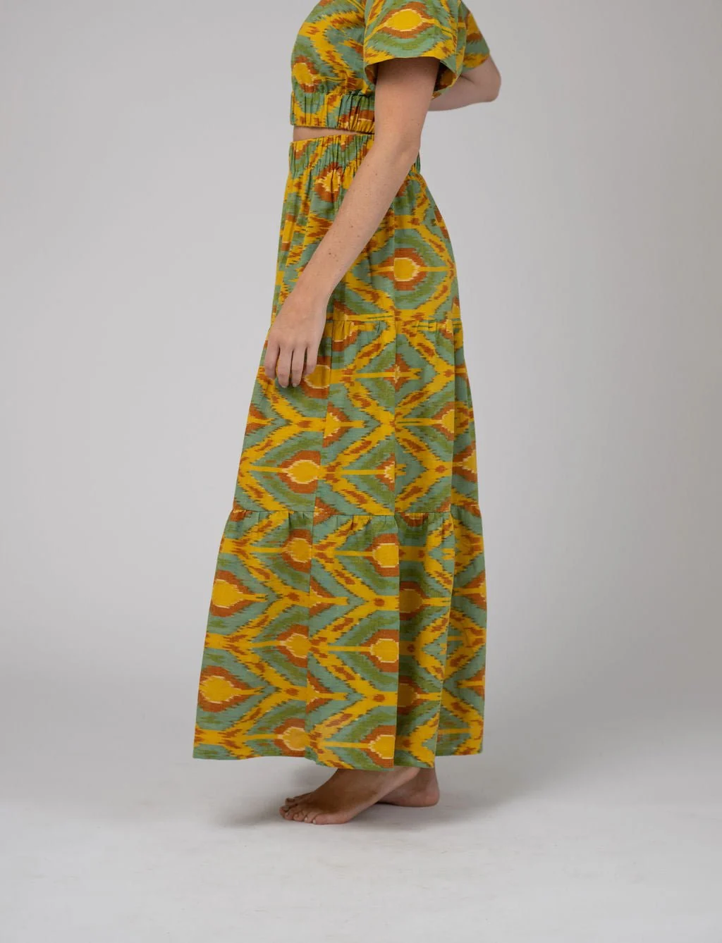 The Abby Skirt | Eco Yellow Ikat - Image 5