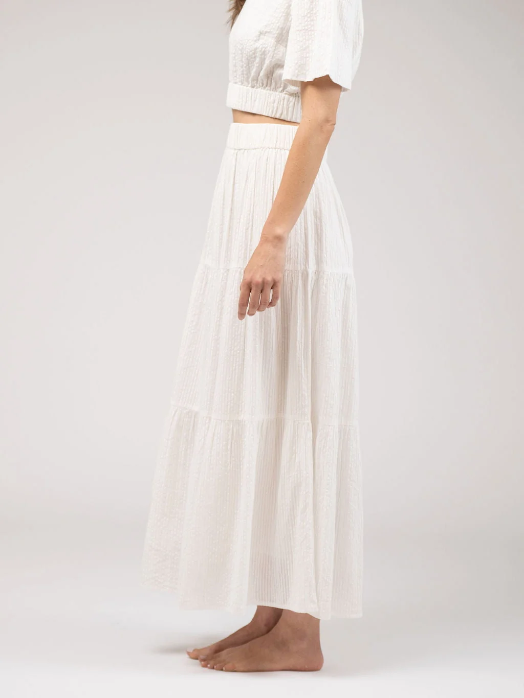 The Abby Skirt | White Seersucker - Image 3