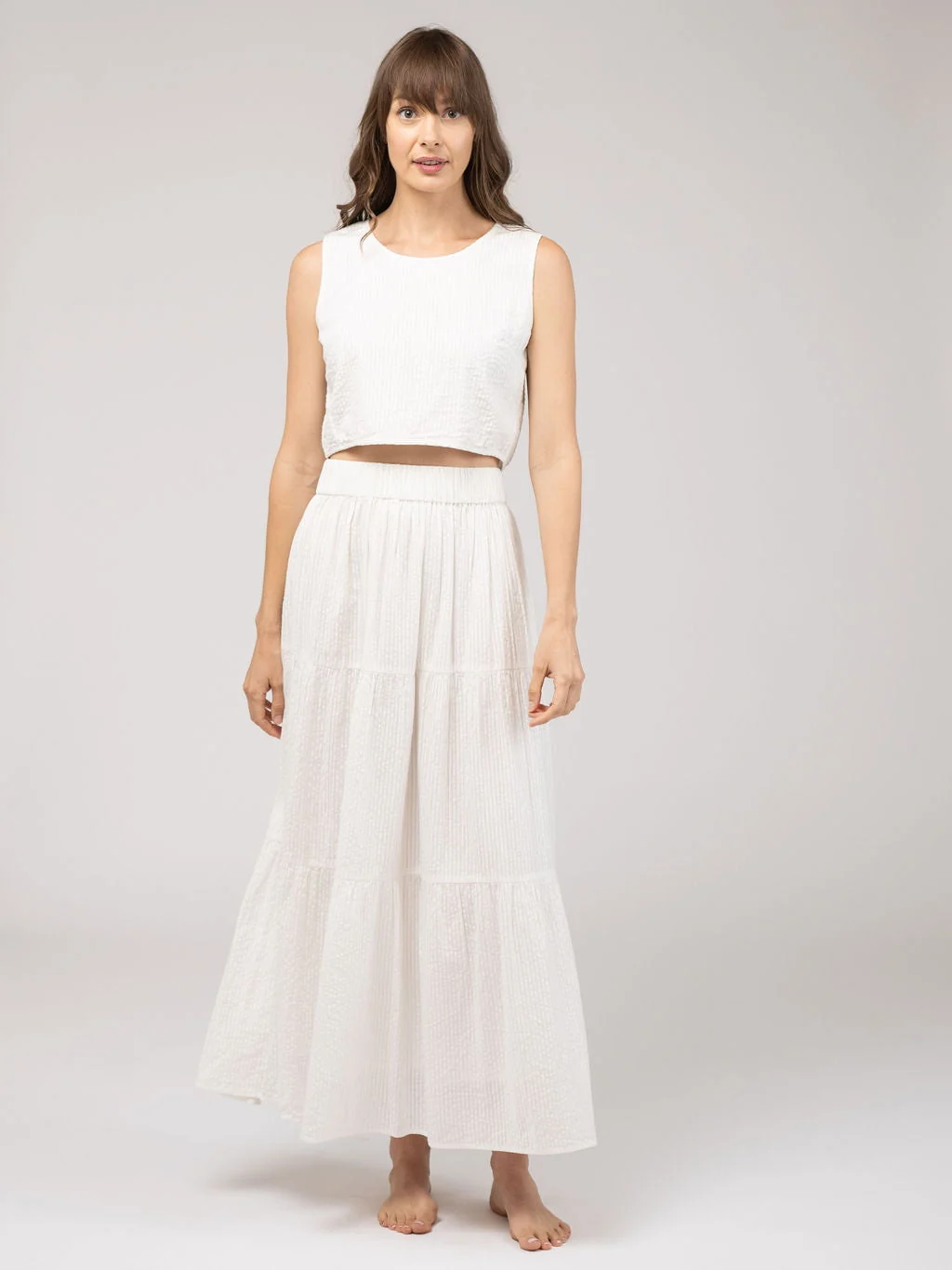 The Abby Skirt | White Seersucker - Image 6