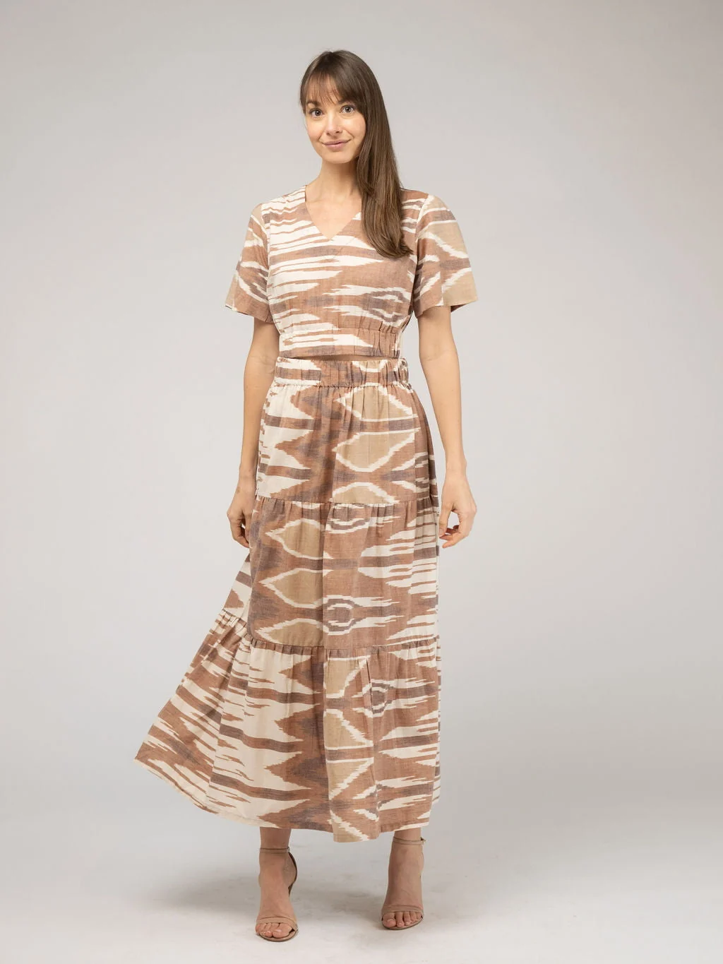 The Abby Top | Eco Brown Ikat - Image 5