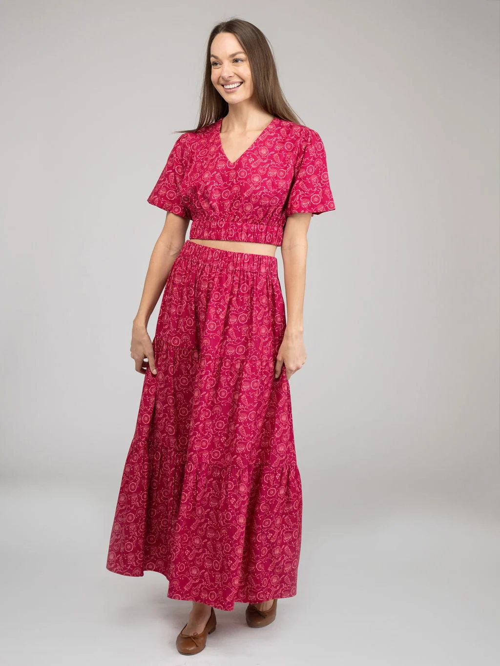 The Abby Top | Maroon Cosmo - Image 3