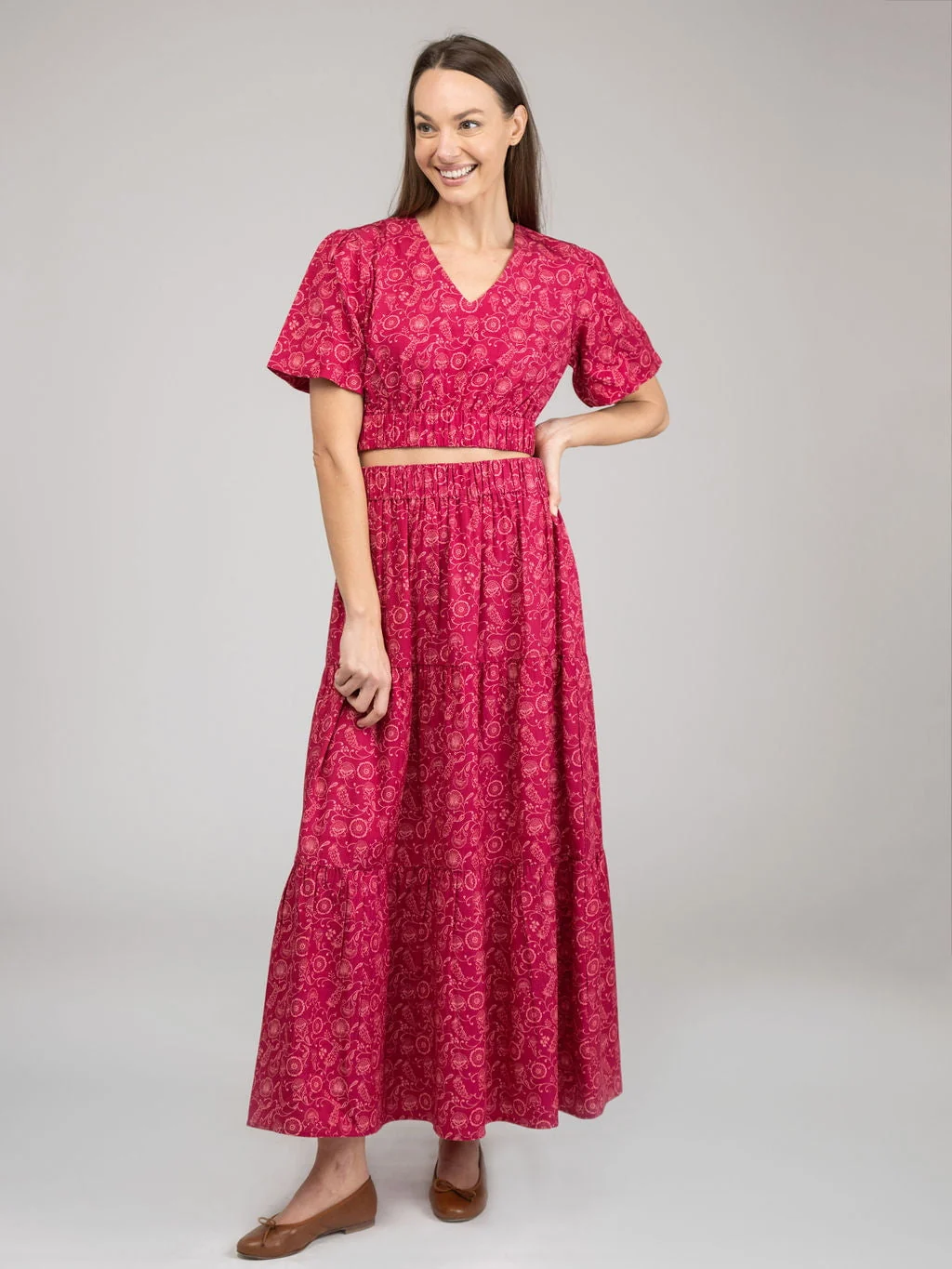 The Abby Top | Maroon Cosmo - Image 4