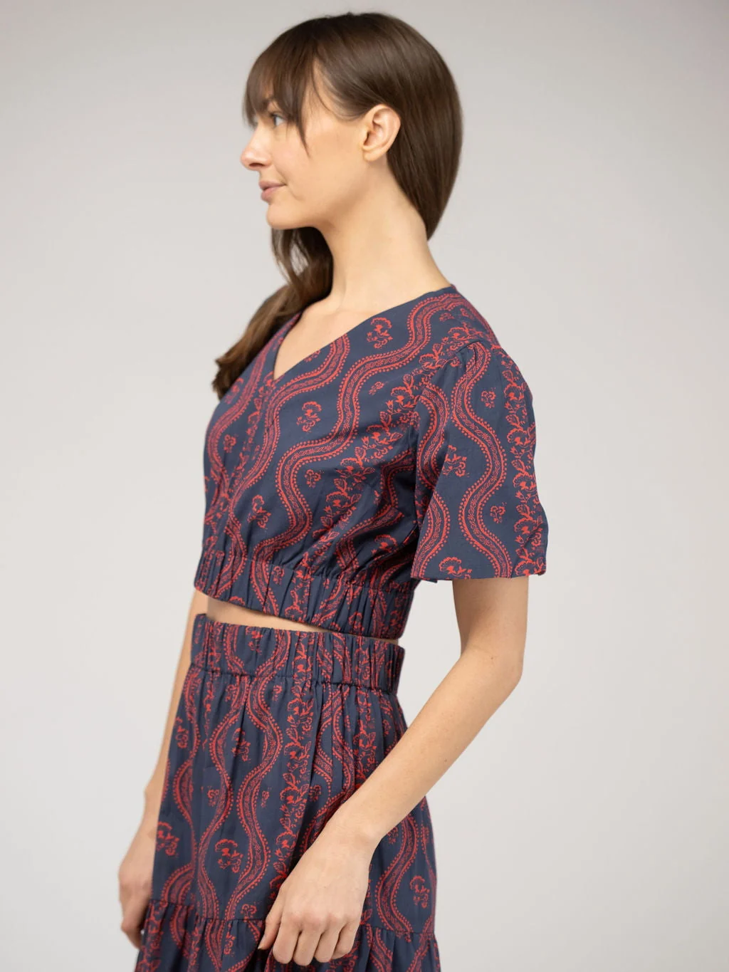 The Abby Top | Navy Virginia Stripe - Image 3