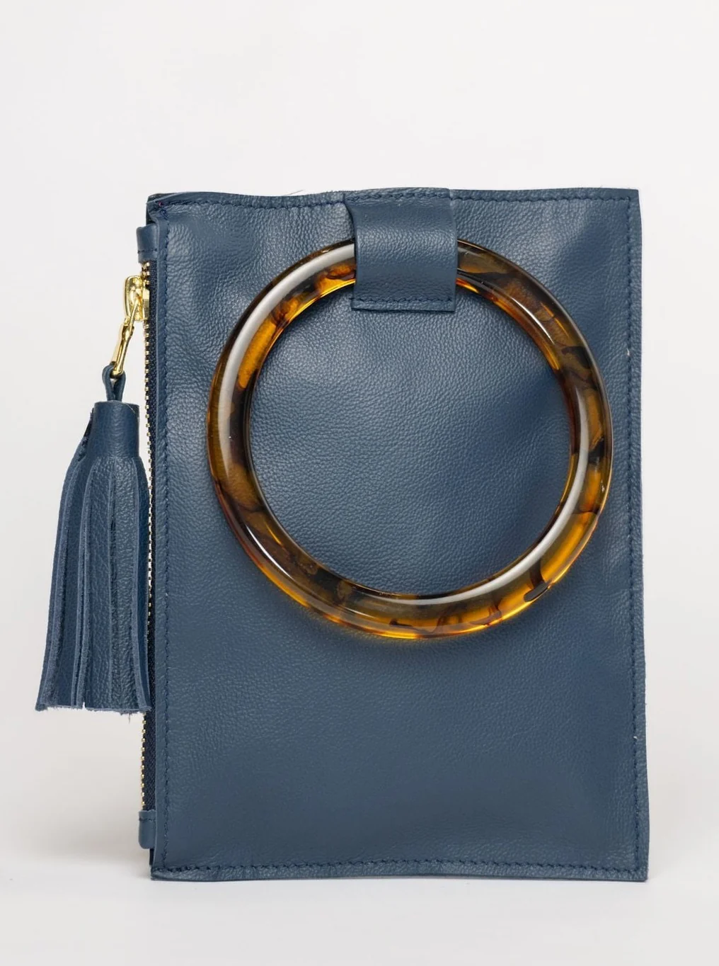 The Acrylic Ring Wristlet | Navy