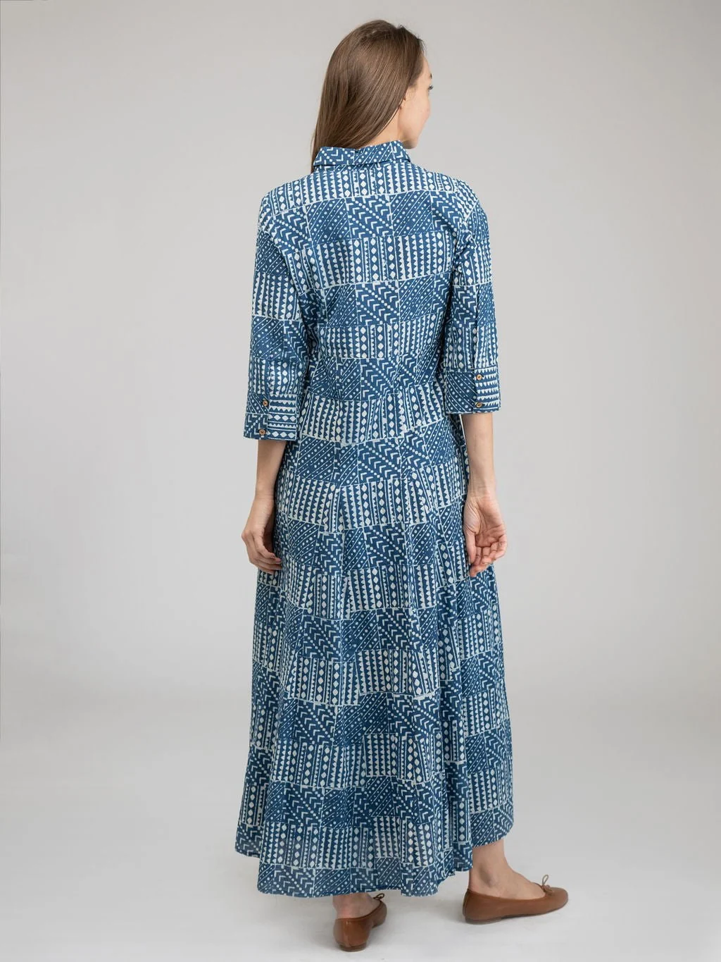The Alexa Dress | Blue Fall Resist - Image 4
