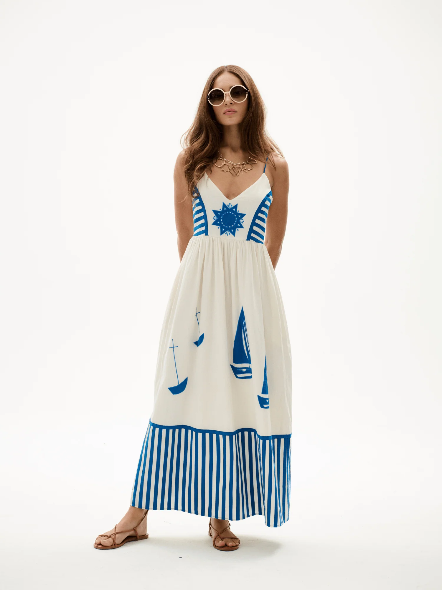 The Amelia Dress in Blue Gardenia