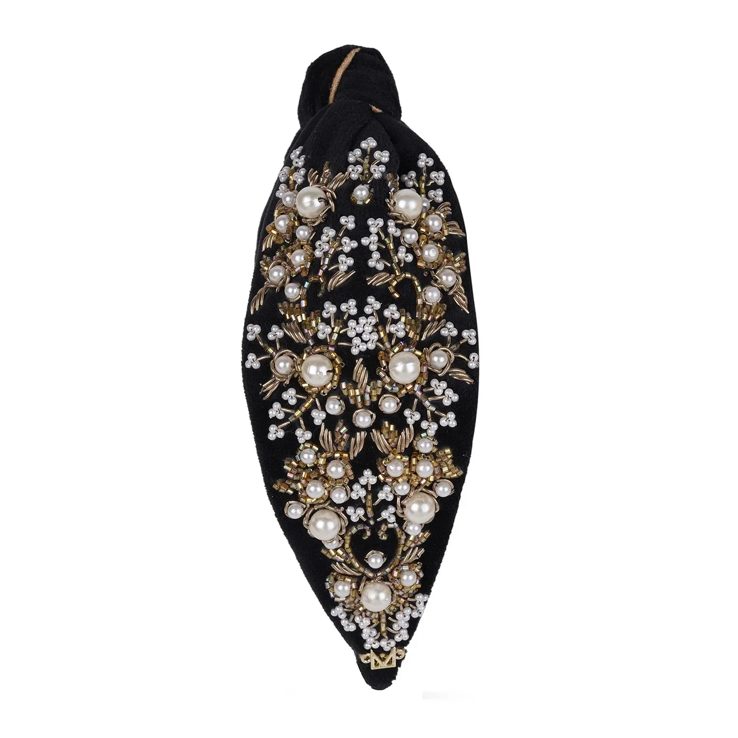 The Aurora Luxe-Black & Gold Headband - Image 2