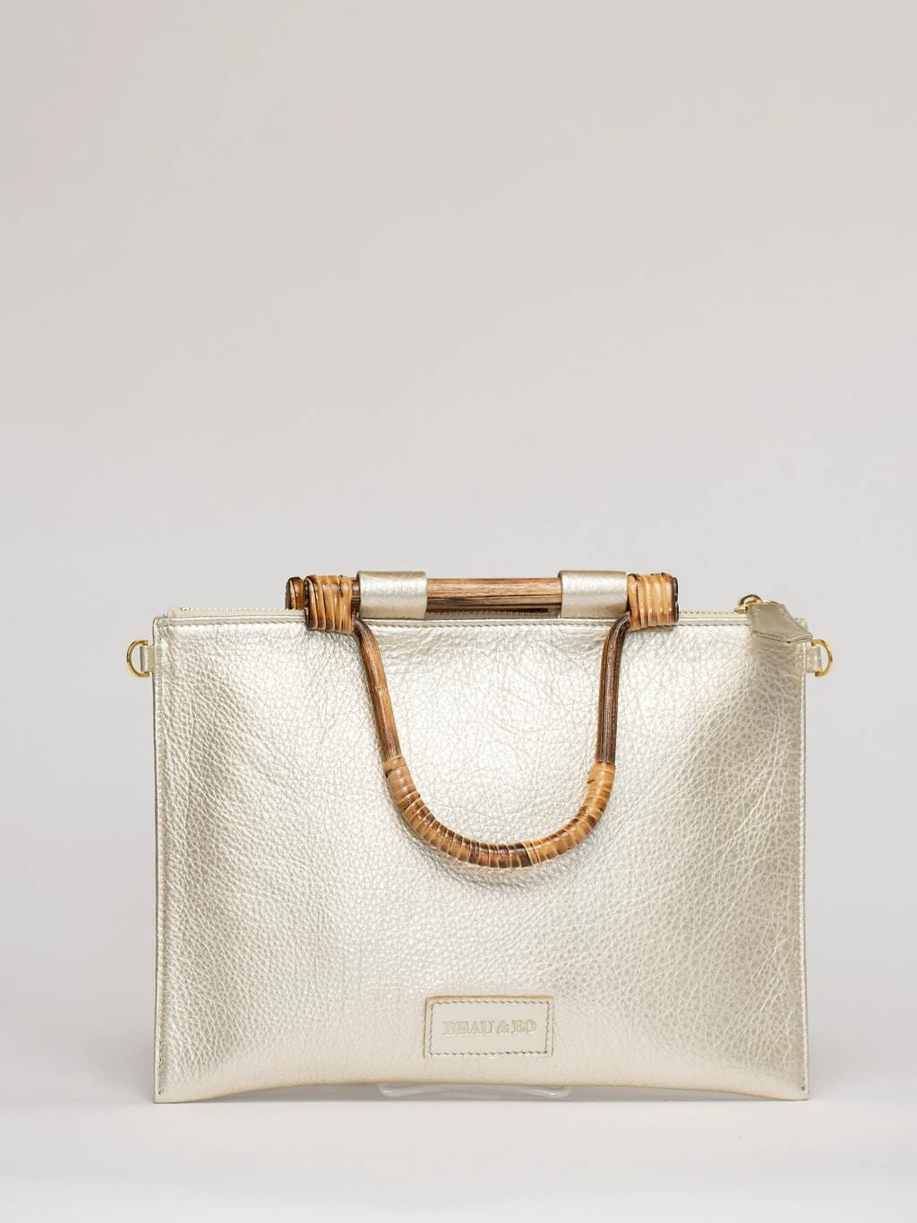 The Bamboo Clutch + Crossbody | Champagne - Image 3