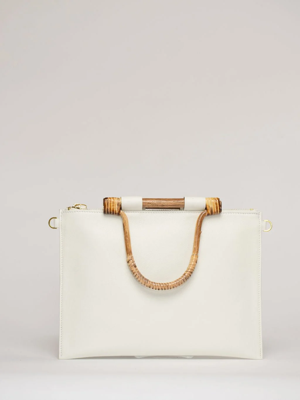 The Bamboo Clutch + Crossbody | White - Image 2