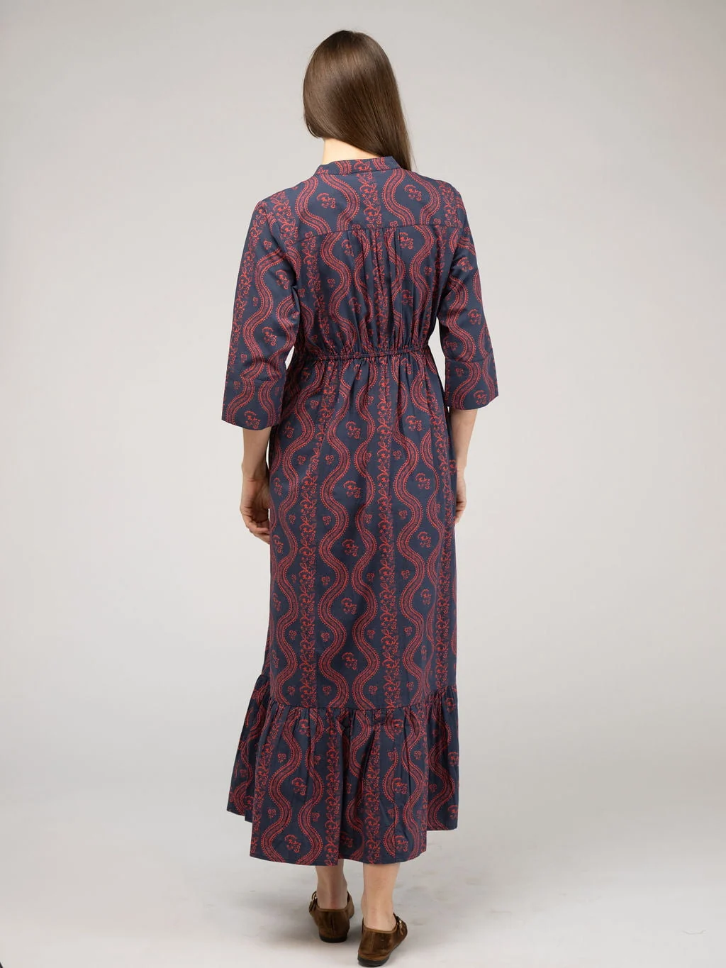 The Christie Dress | Navy Virginia Stripe - Image 4
