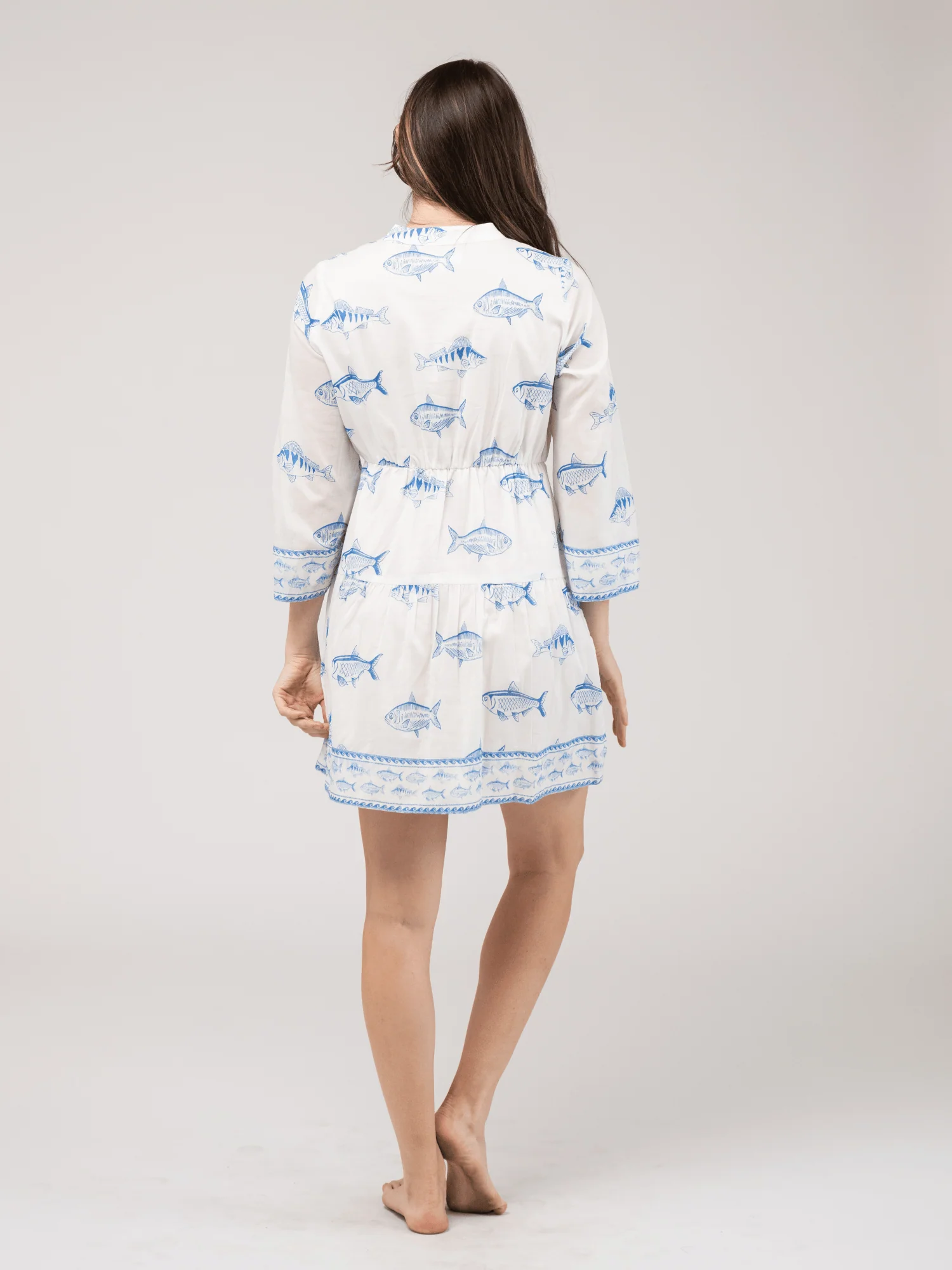The Claire Mini Dress | White Fish - Image 4