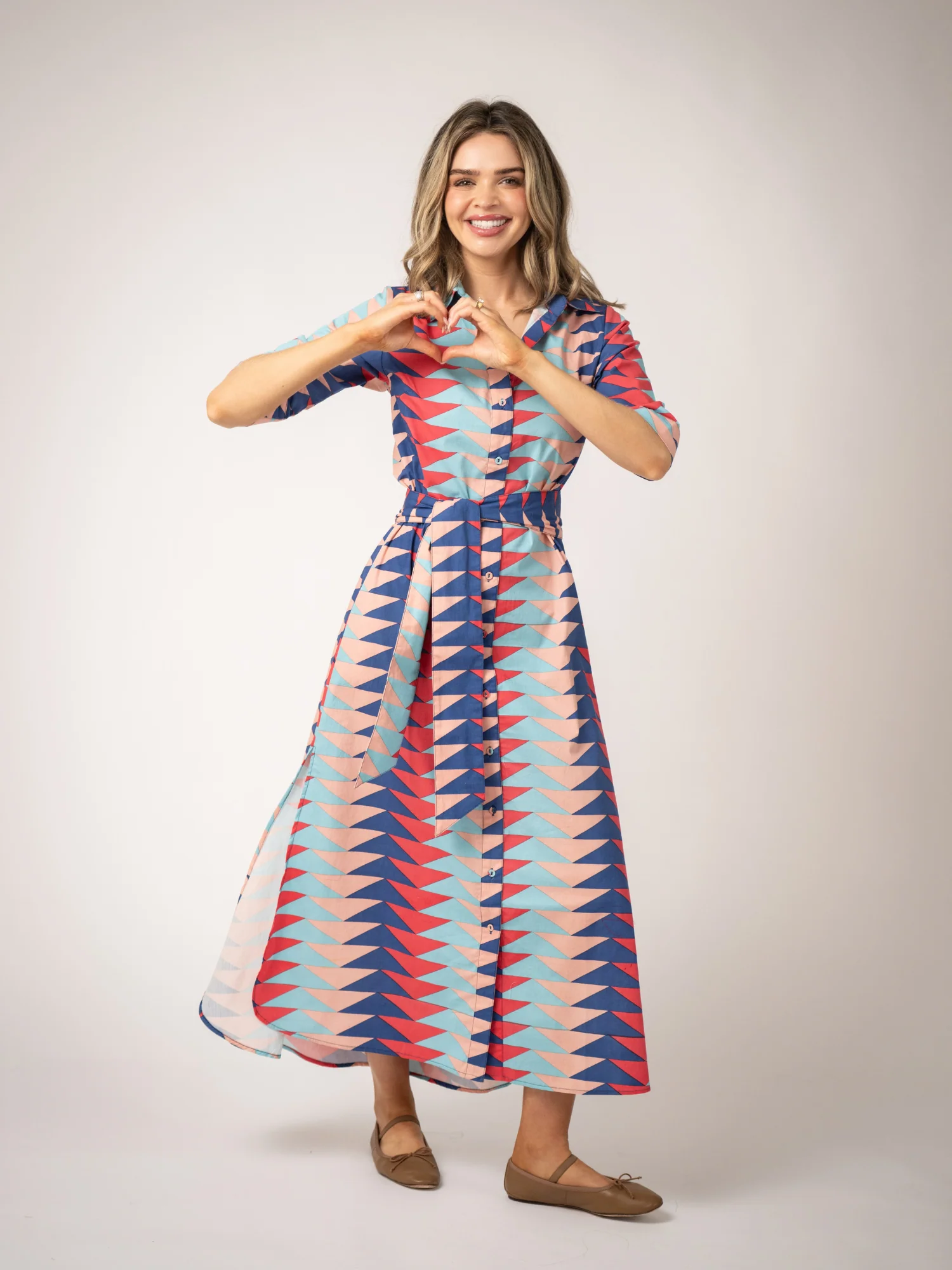 The Eloise Dress | Atlantic Bagru Triangle - Image 3