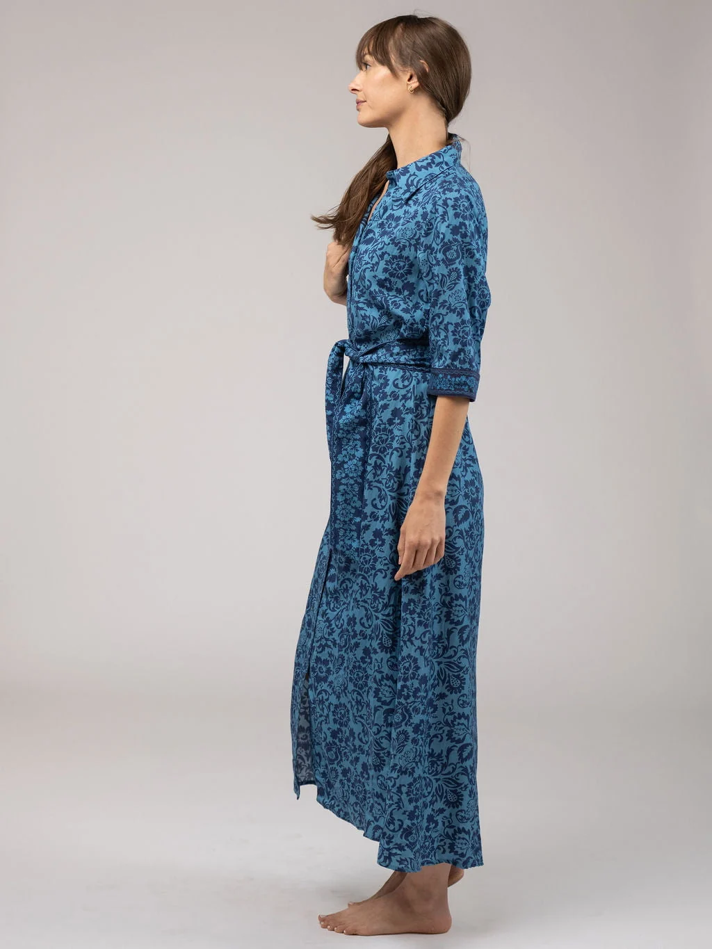 The Eloise Dress | Navy Flore - Image 3
