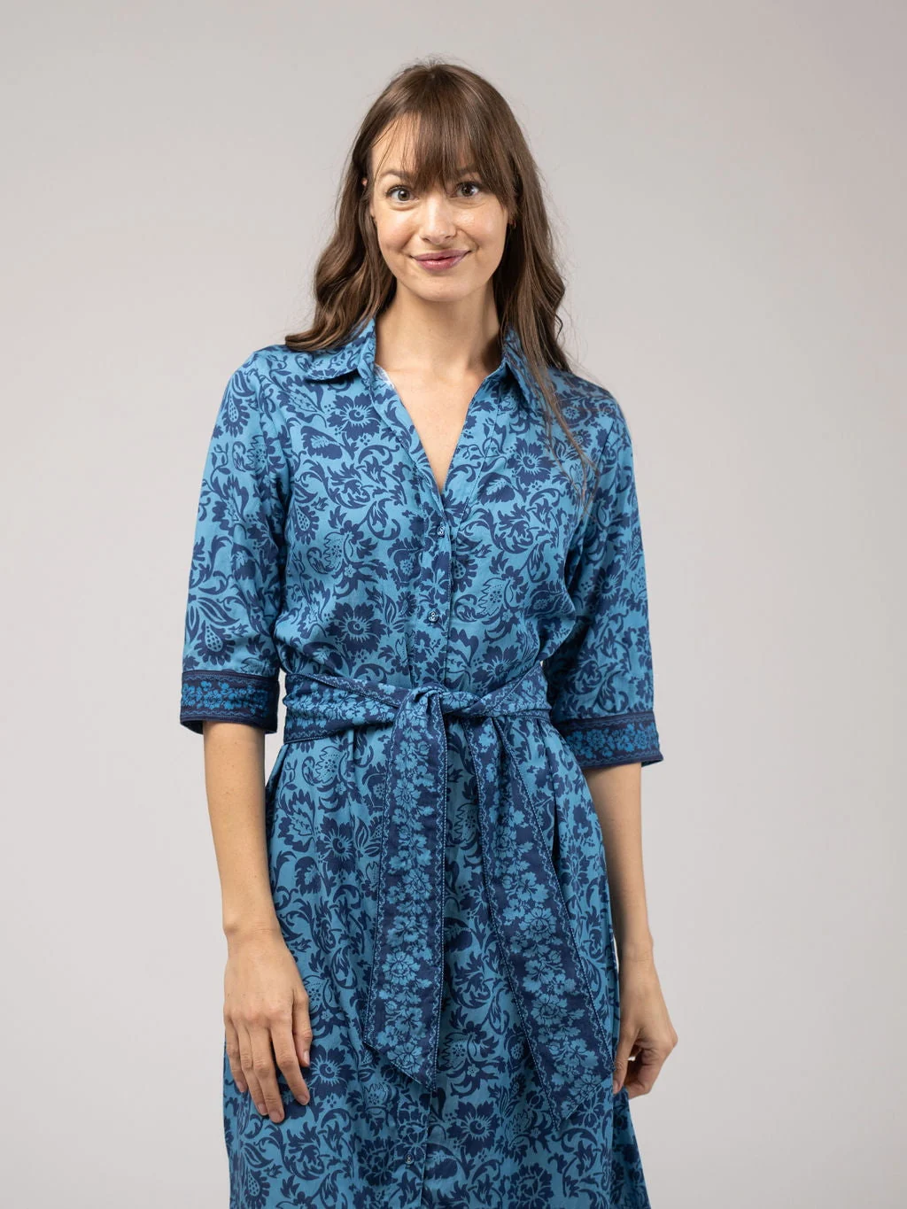 The Eloise Dress | Navy Flore - Image 5