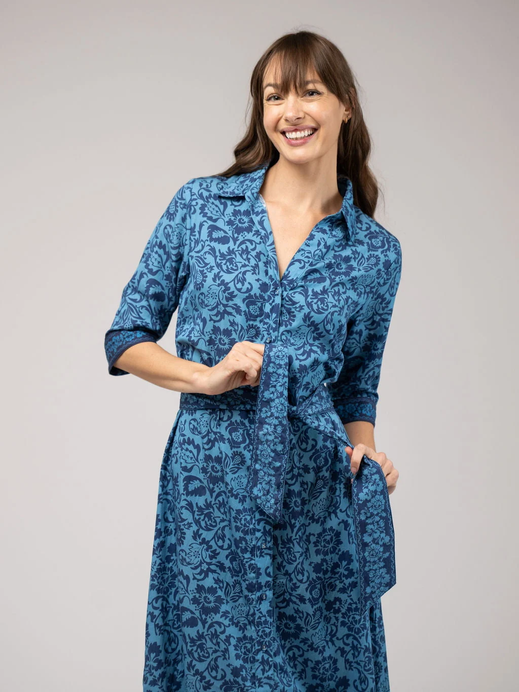 The Eloise Dress | Navy Flore - Image 6