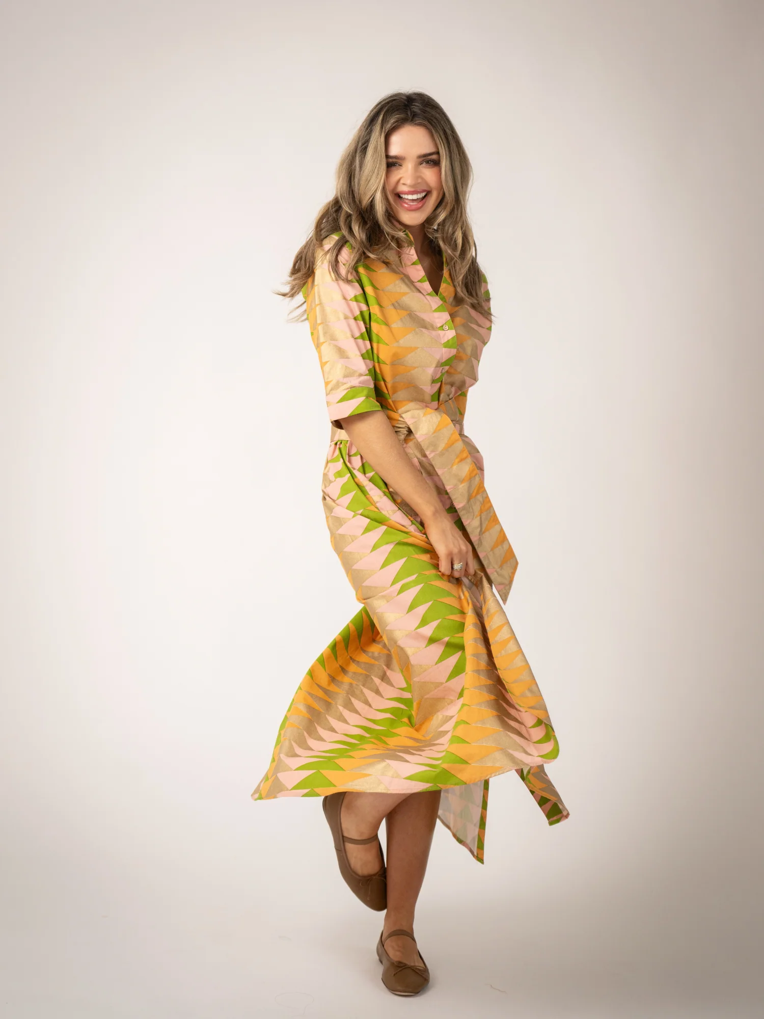 The Eloise Dress | Sunrise Bagru Triangle - Image 4