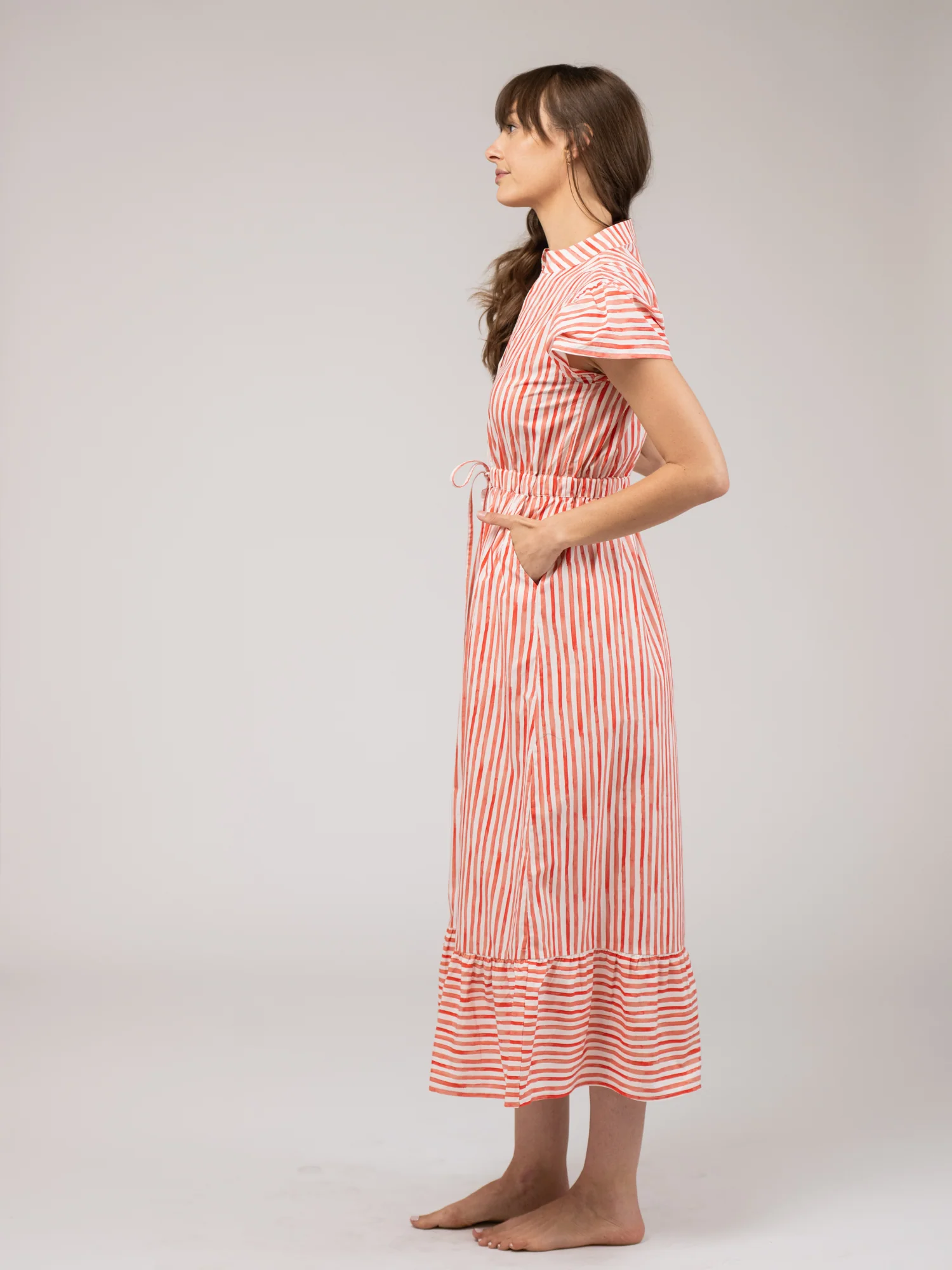 The Flutter Midi Dress | Sorrento Stripe - Image 3