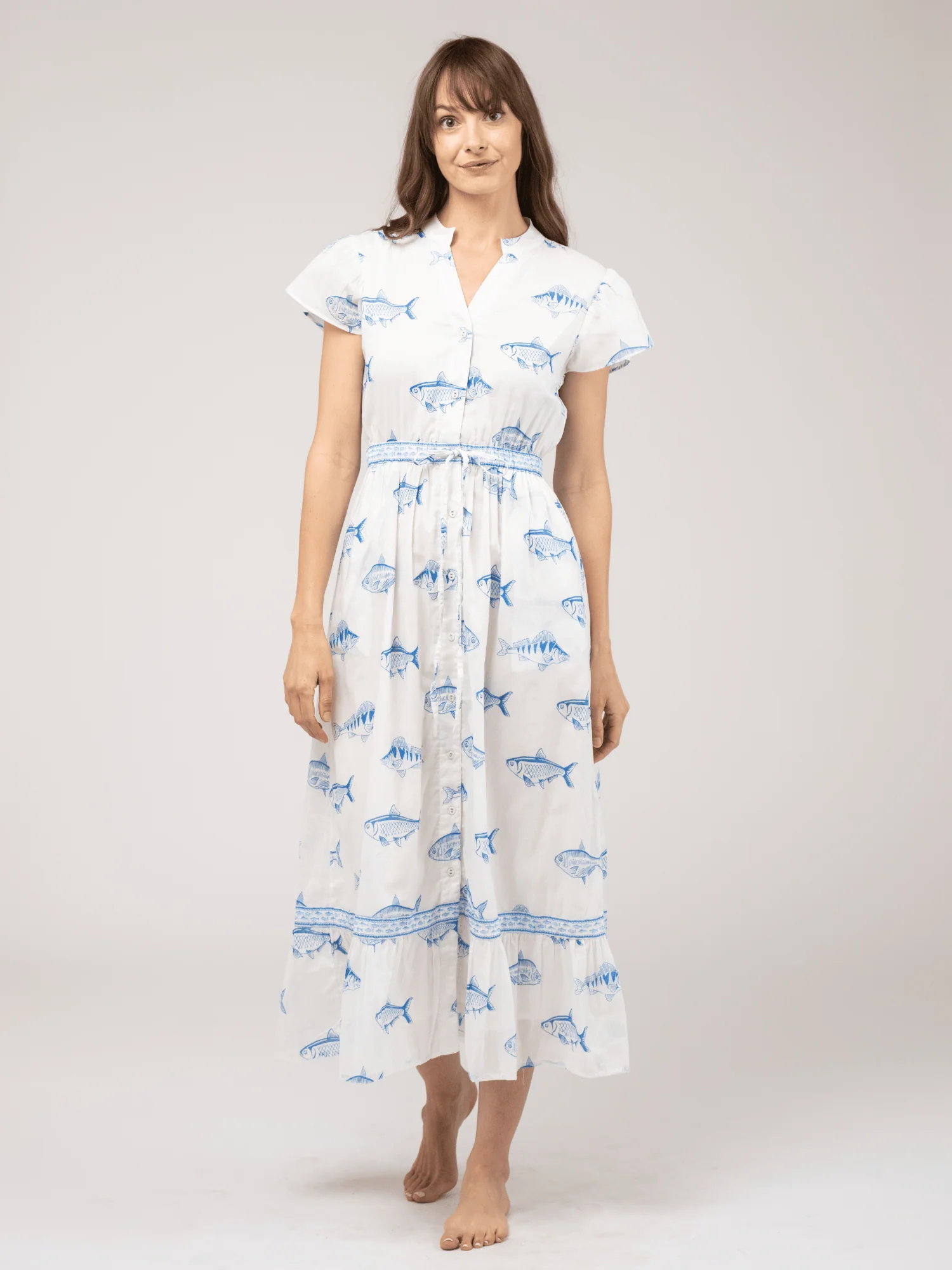 The Flutter Midi Dress | White Fish