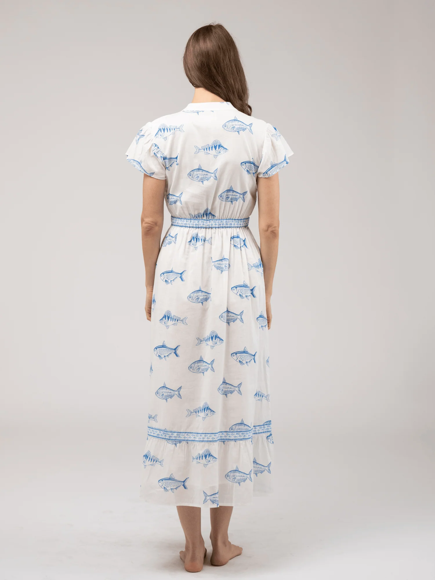 The Flutter Midi Dress | White Fish - Image 6