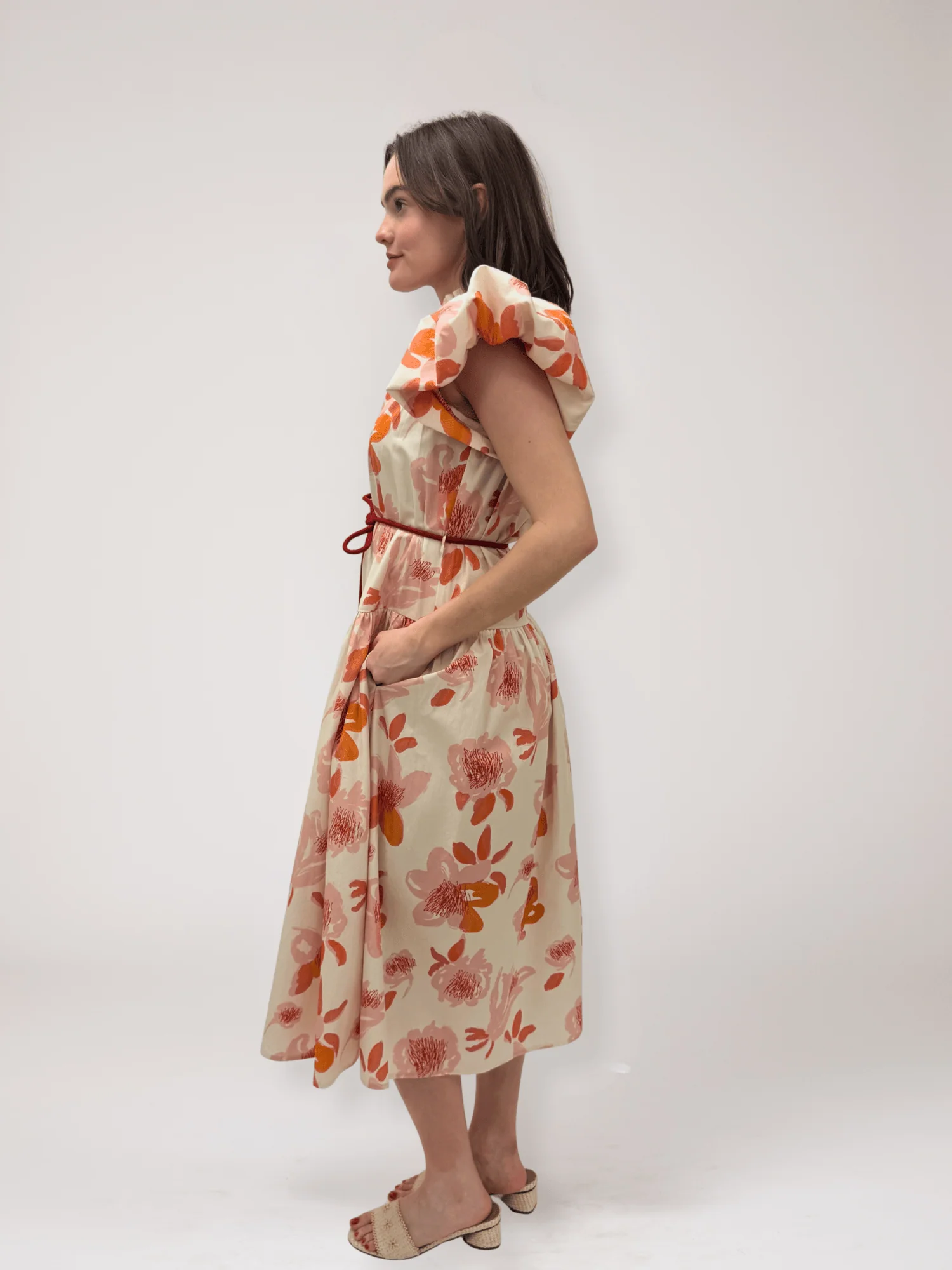 The Gabo Dress in Peonia Red - Image 2