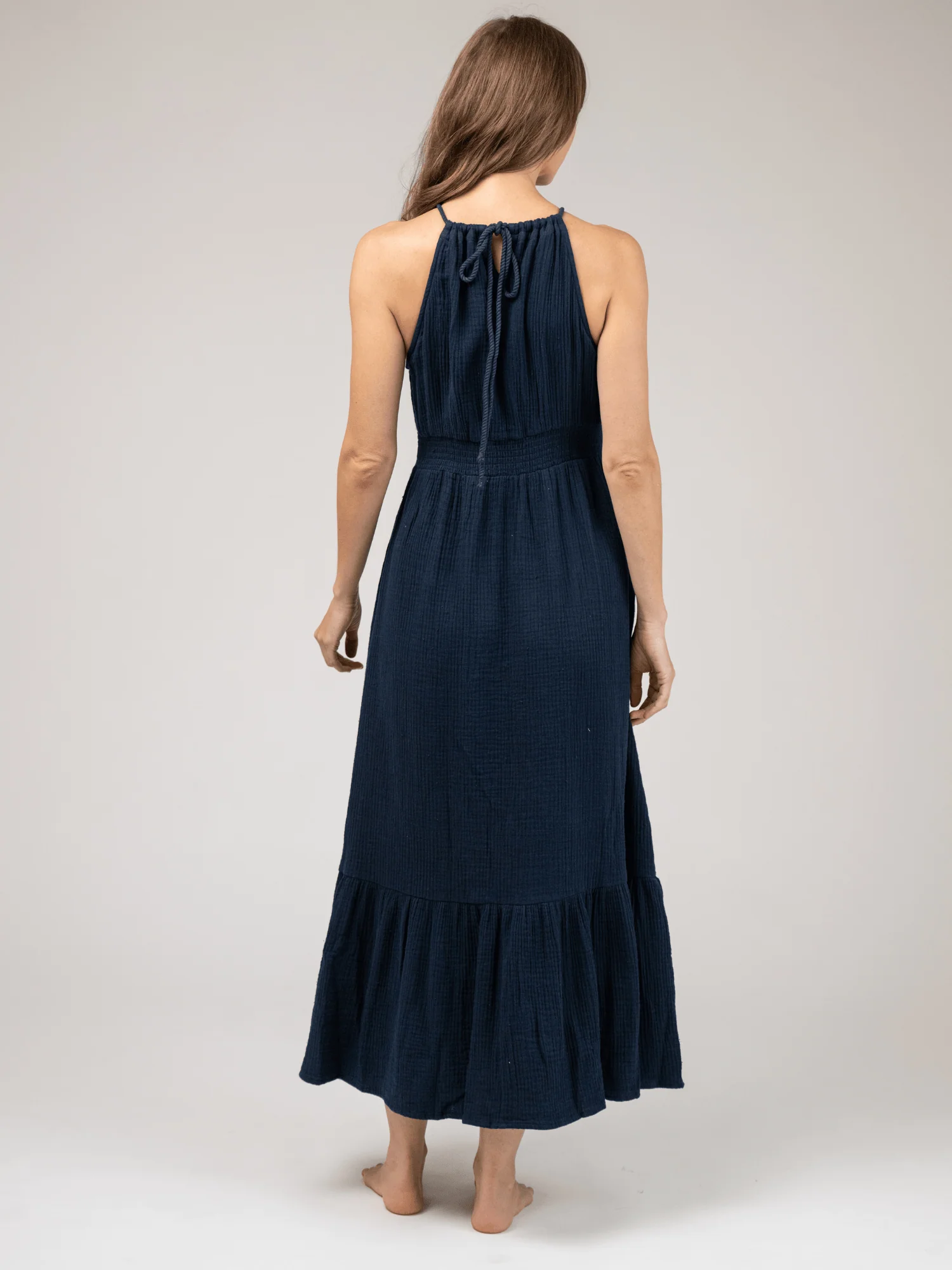 The Jenna Dress | Navy Gauze - Image 4