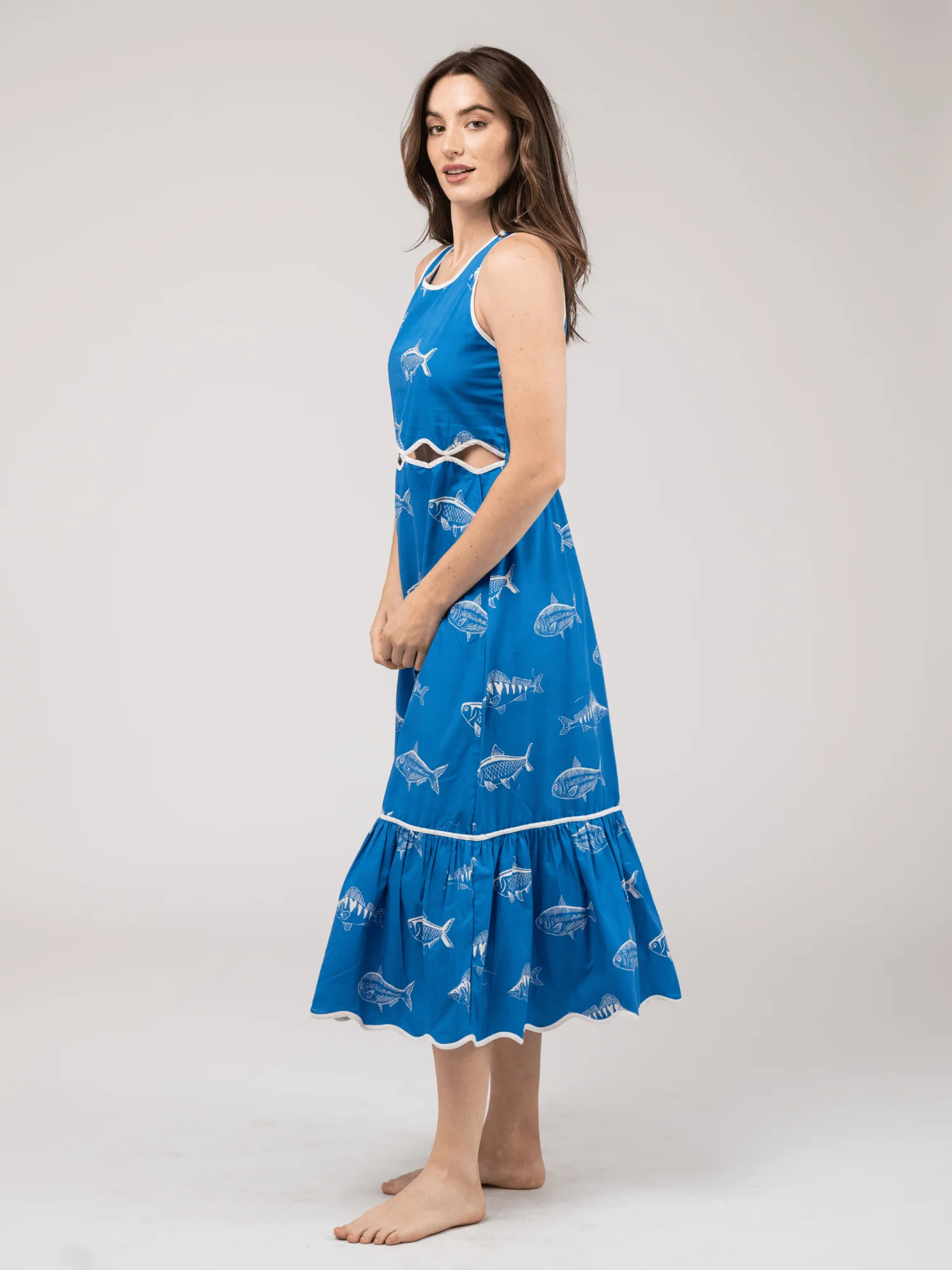 The Lina Dress | Blue Fish - Image 3