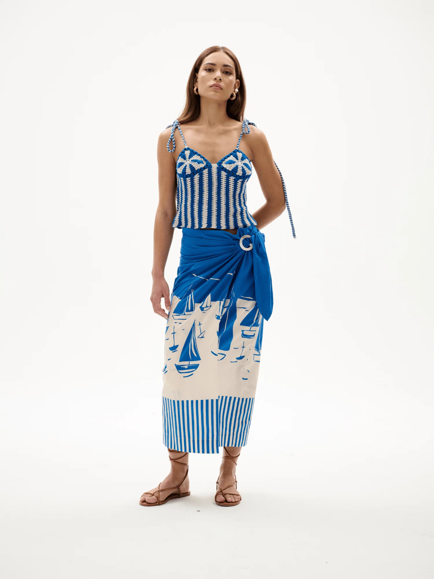 The Loren Skirt in Sailboats