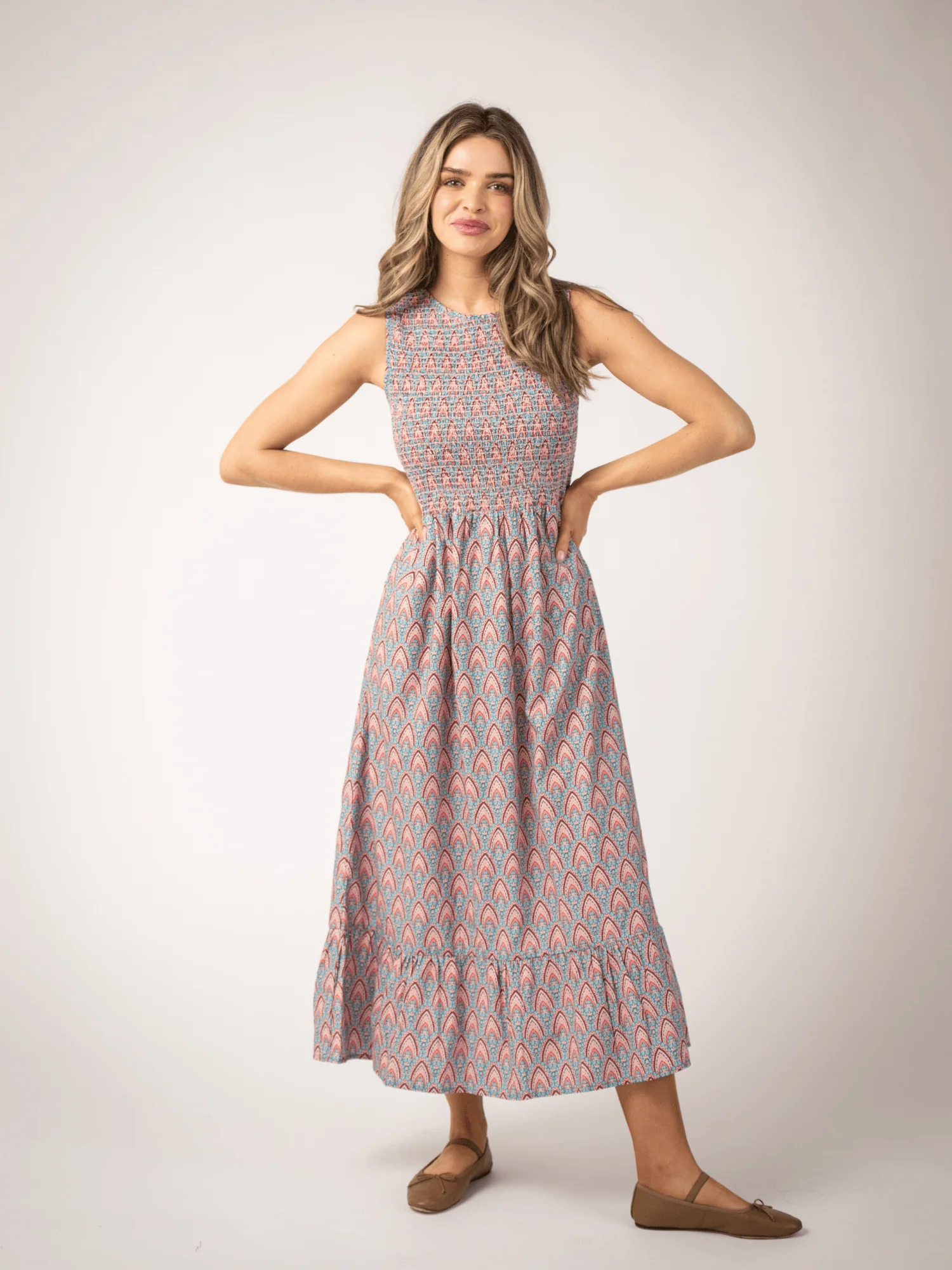 The Margot Dress | Red Scallop