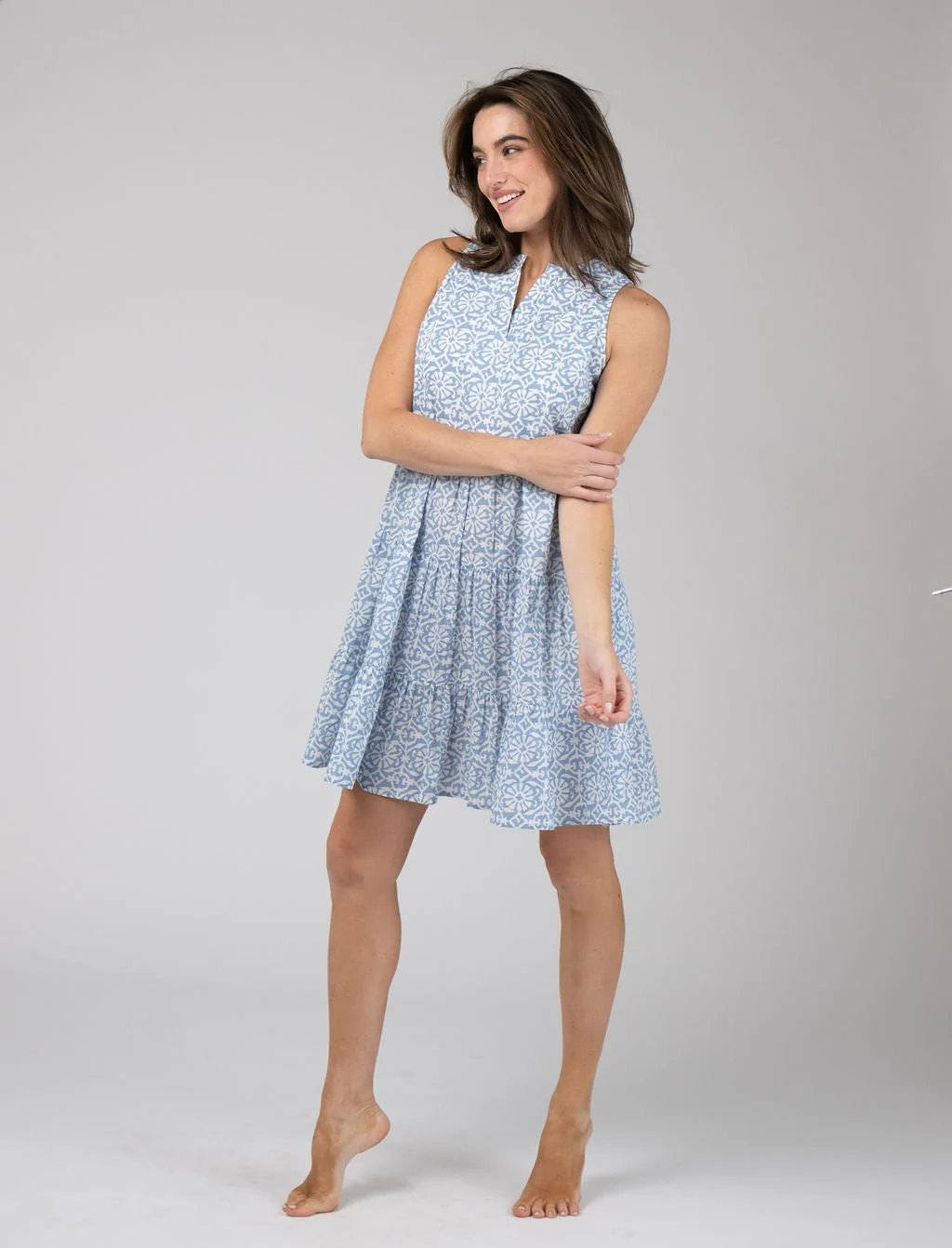 The Newport Mini Dress | Blue Daisy - Image 3