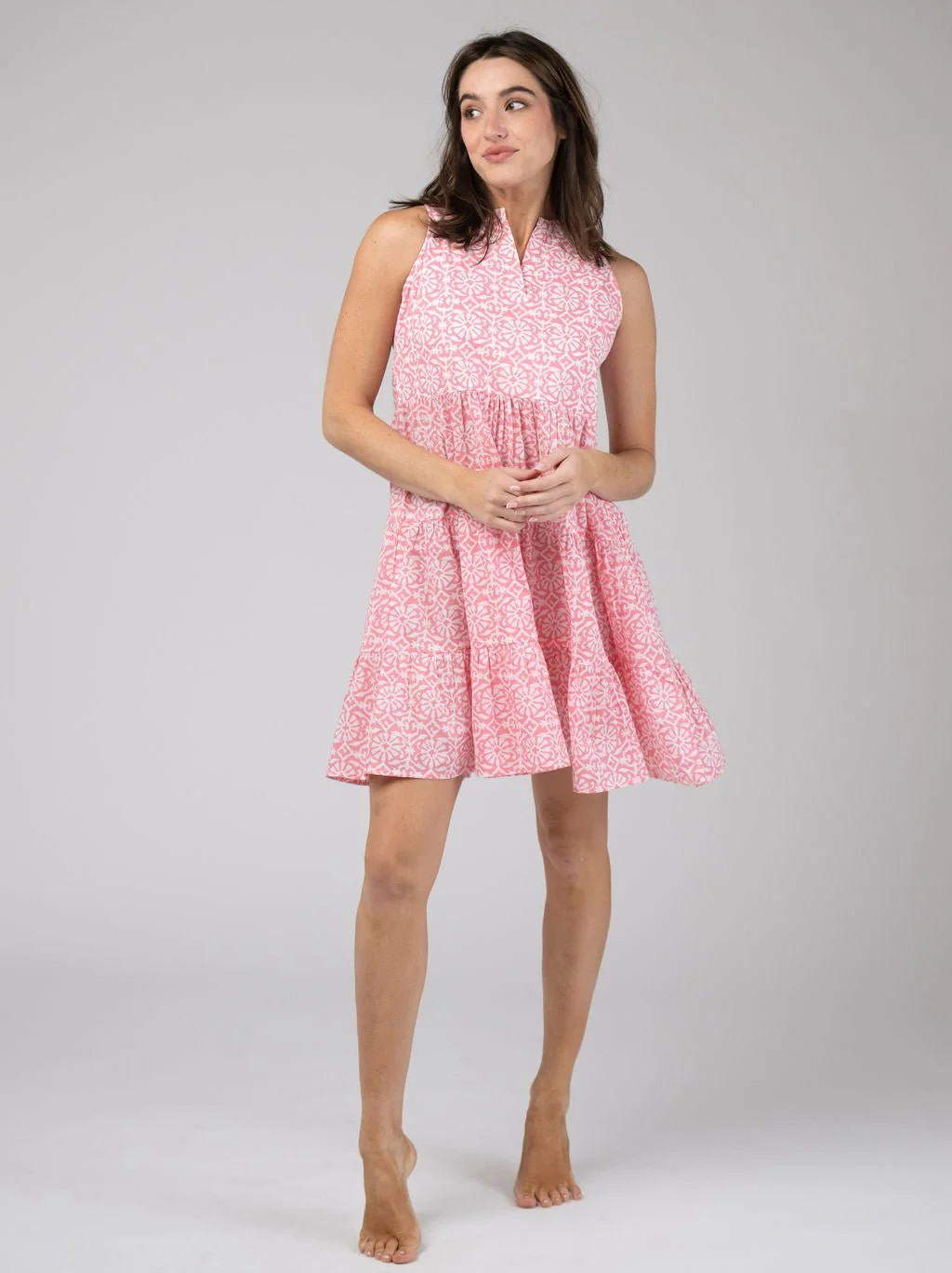 The Newport Mini Dress | Pink Daisy - Image 2