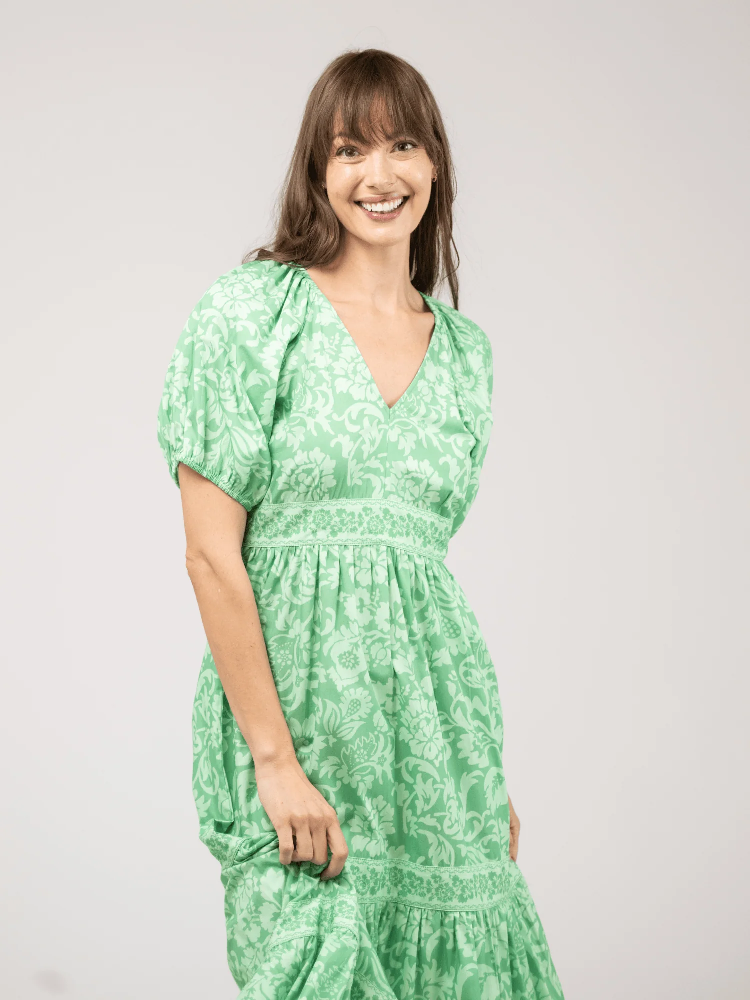 The Poppy Dress | Green Flore - Image 2