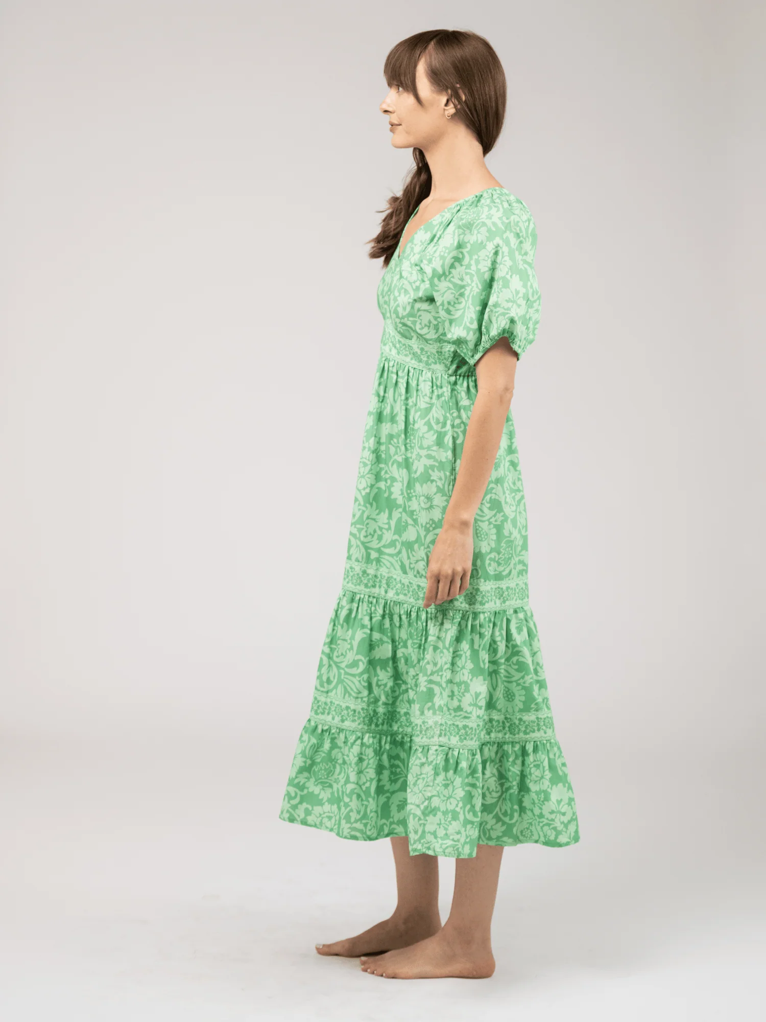 The Poppy Dress | Green Flore - Image 3