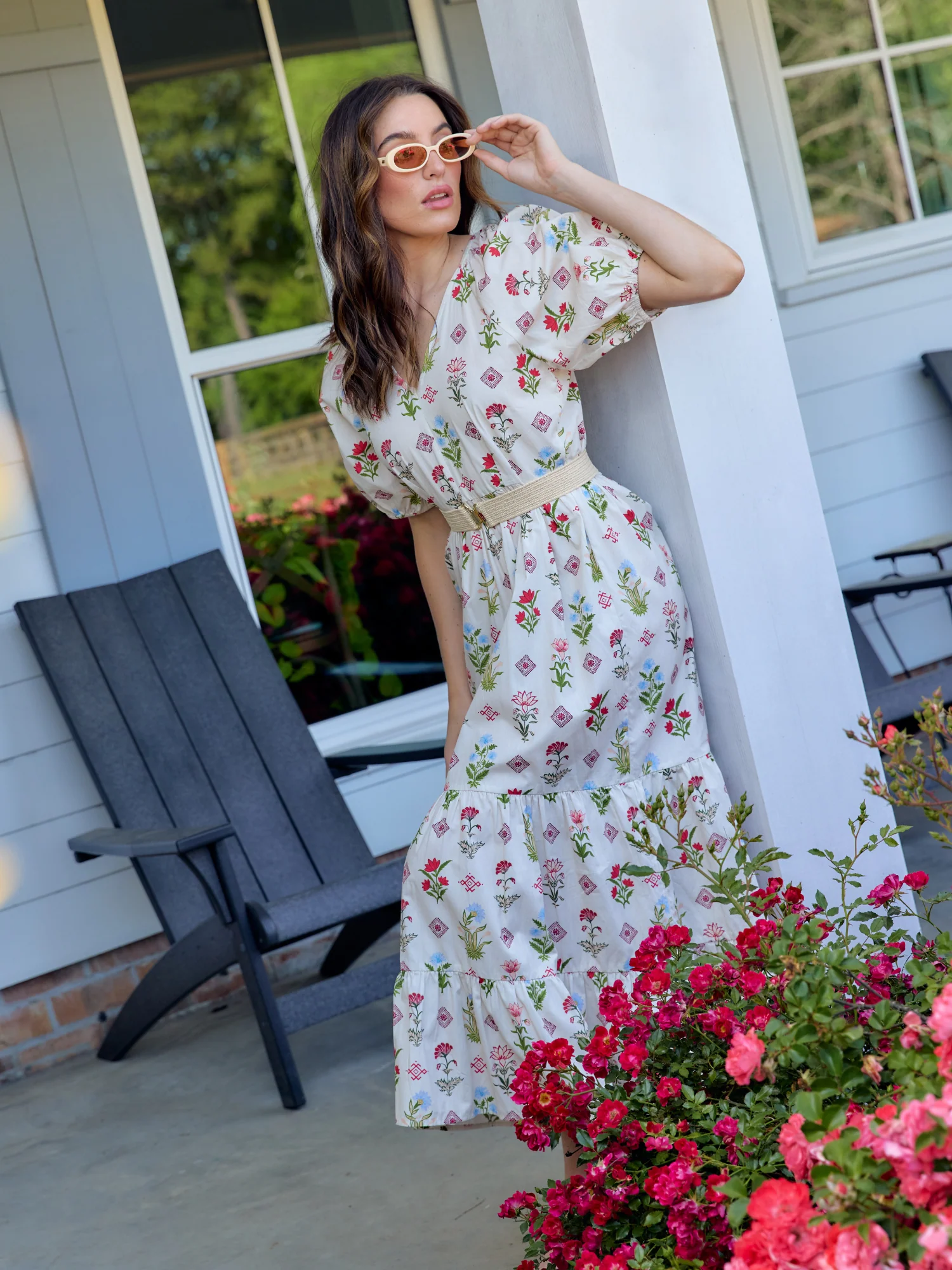 The Poppy Dress | Ivory Buti Flower - Image 2