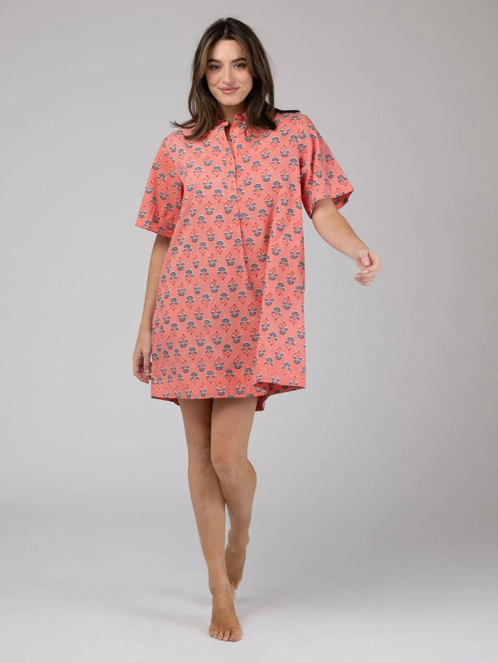 The Sconset Shirt Dress | Pink Fleur