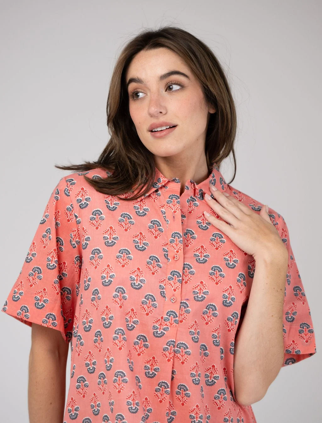 The Sconset Shirt Dress | Pink Fleur - Image 4