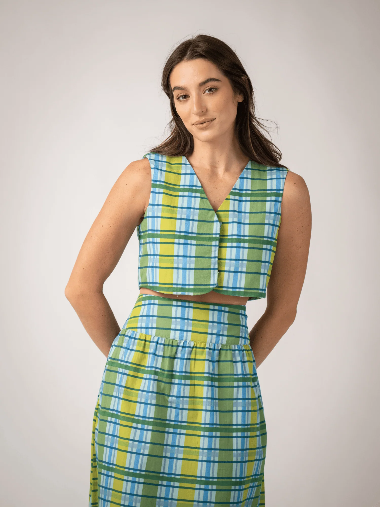 The Trellis Top | Mystic Plaid