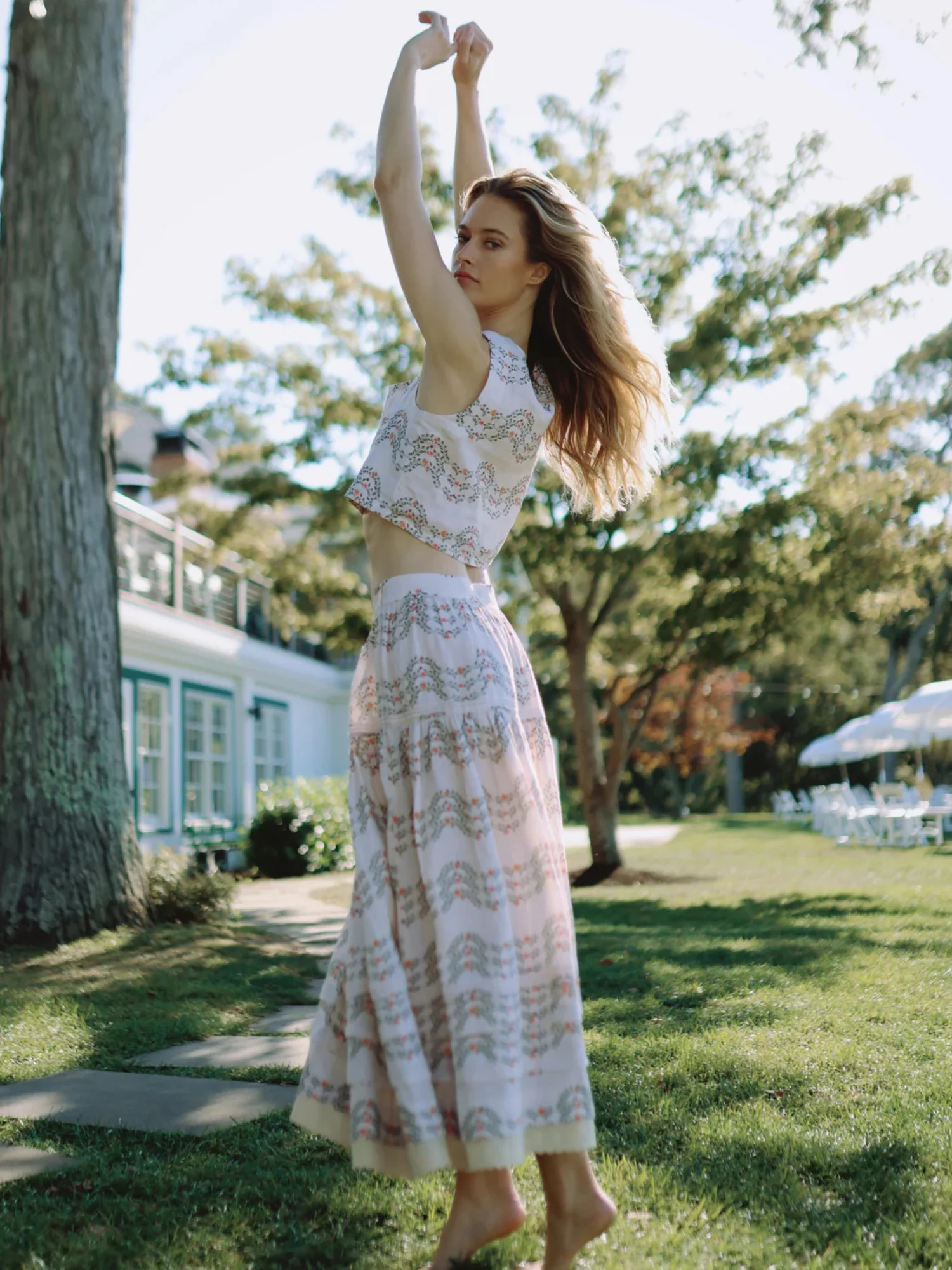 Vanessa Skirt in Floral Trellis - Image 2