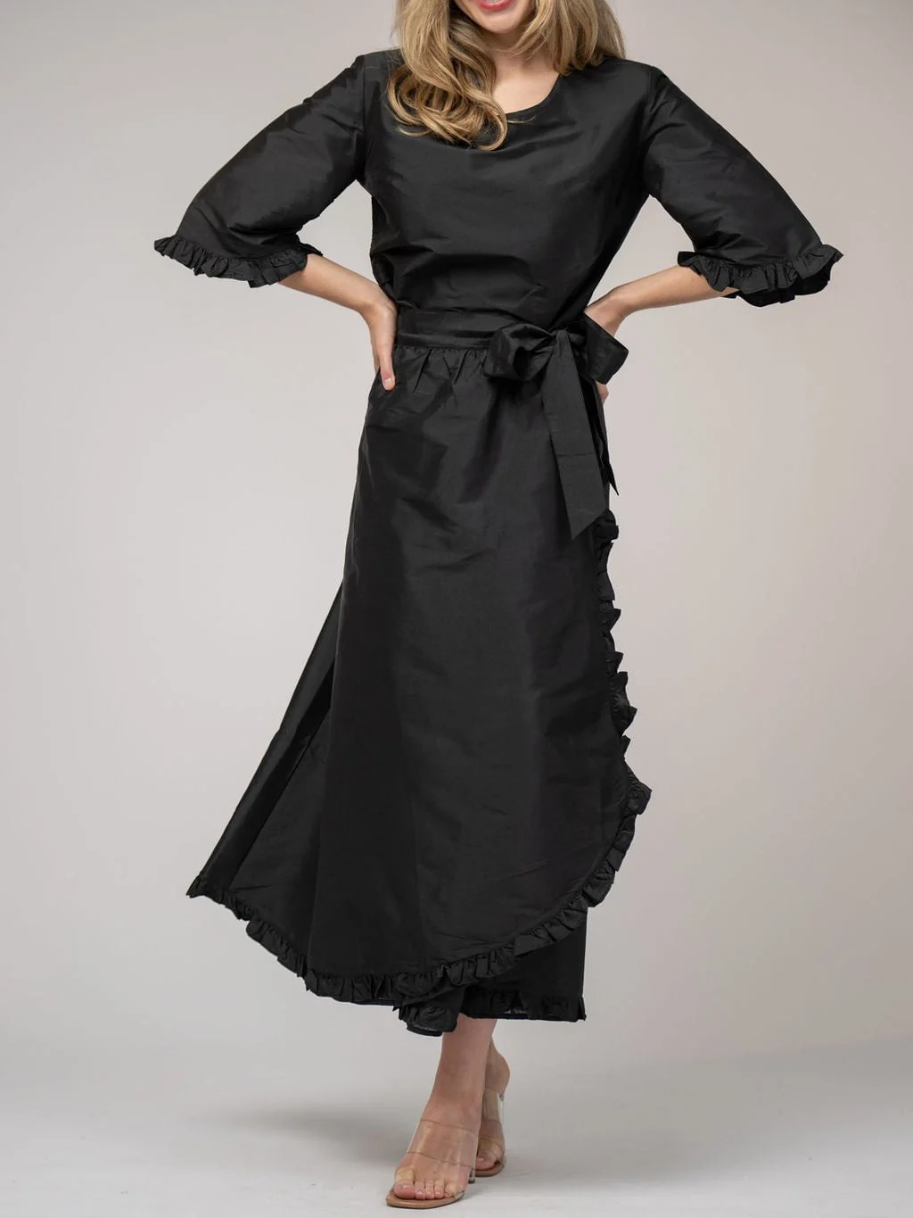 The Waverly Skirt | Black Taffeta - Image 3