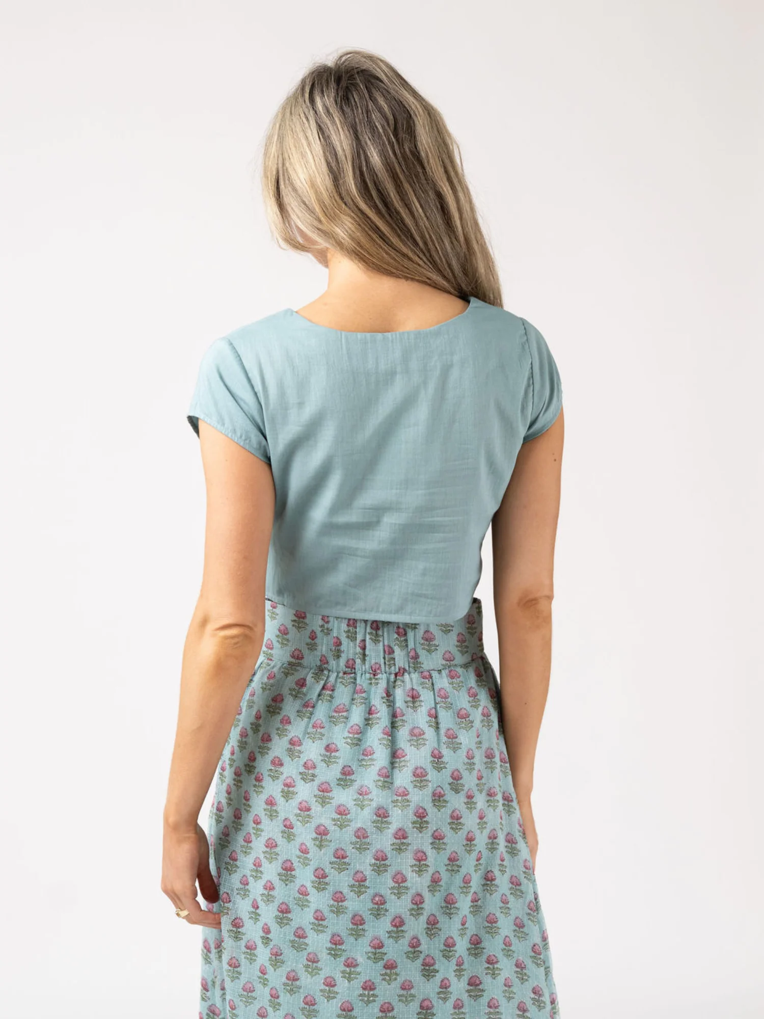 The Nan Top in Dusty Blue - Image 3